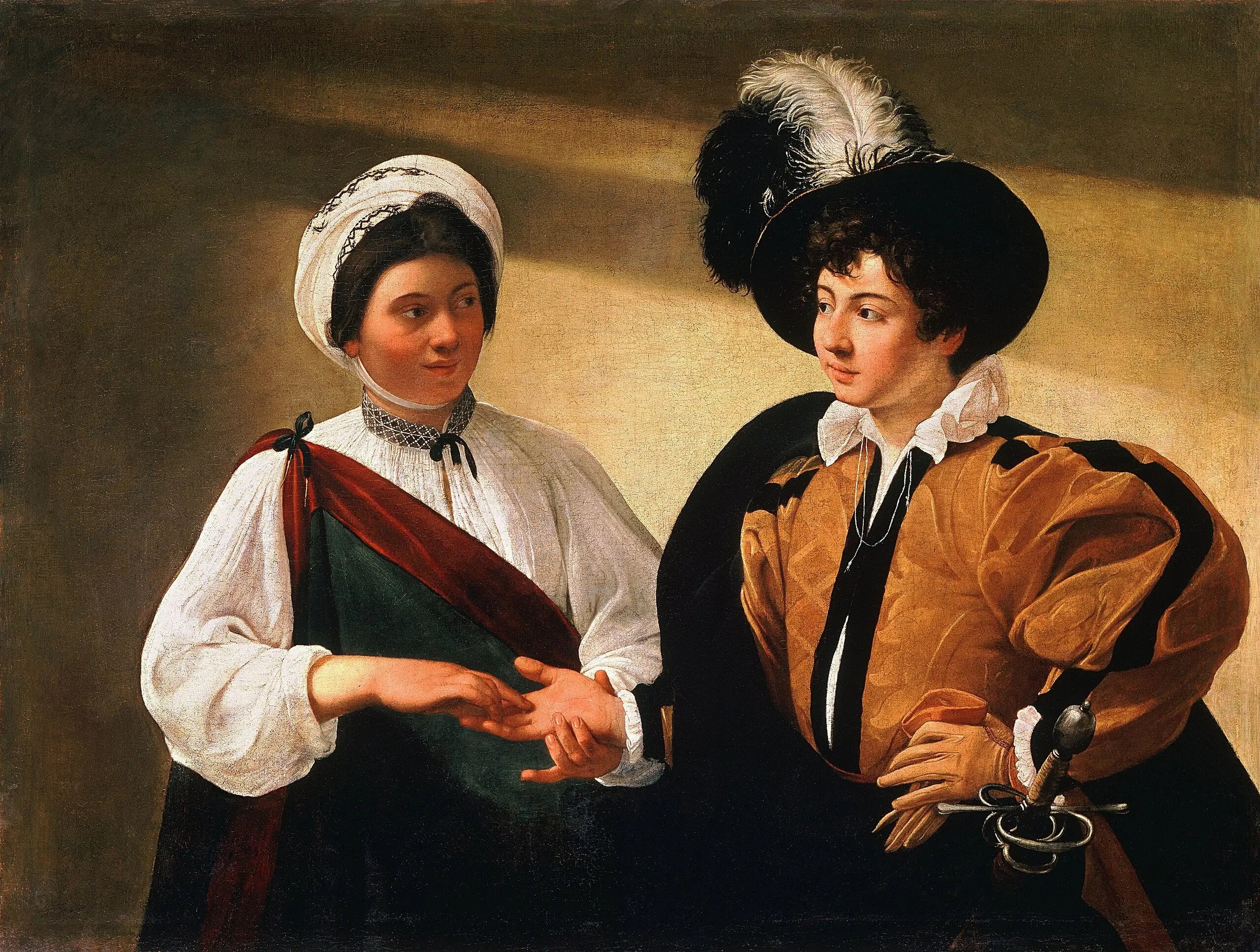 Reproduction du tableau « La Diseuse de bonne aventure - Le Caravage » par Alpha Reproduction en peinture à l’huile