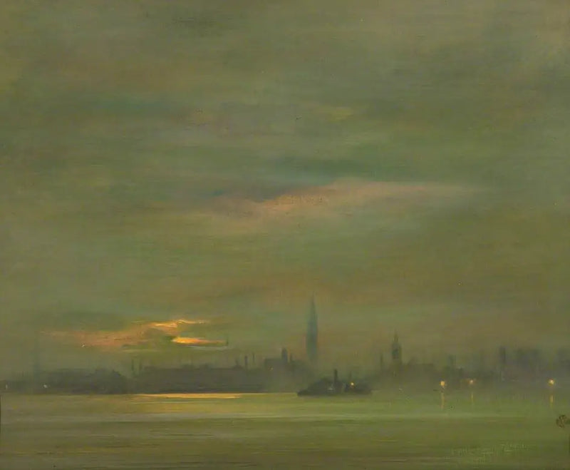 テムズ川の夕暮れ - ジェームス・アボット・マクニール・ホイッスラー