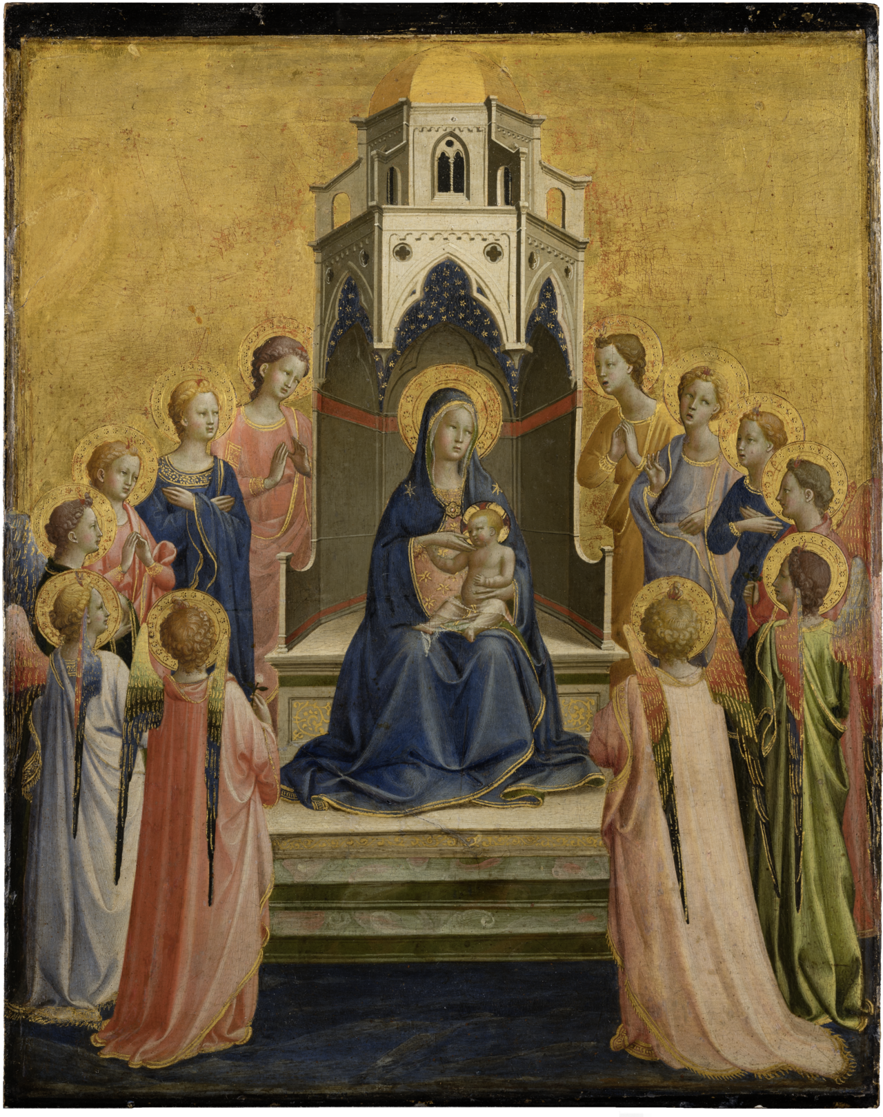 La Vierge à l'Enfant en trône et douze anges - Fra Angelico