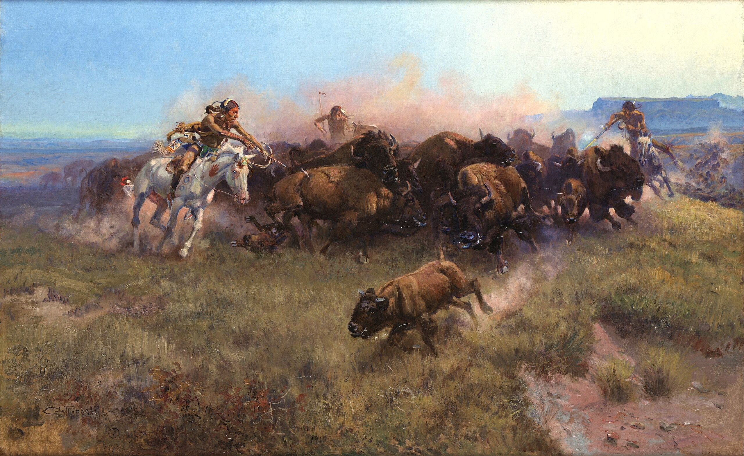 La chasse au bison [n° 39] - Charles Marion Russell