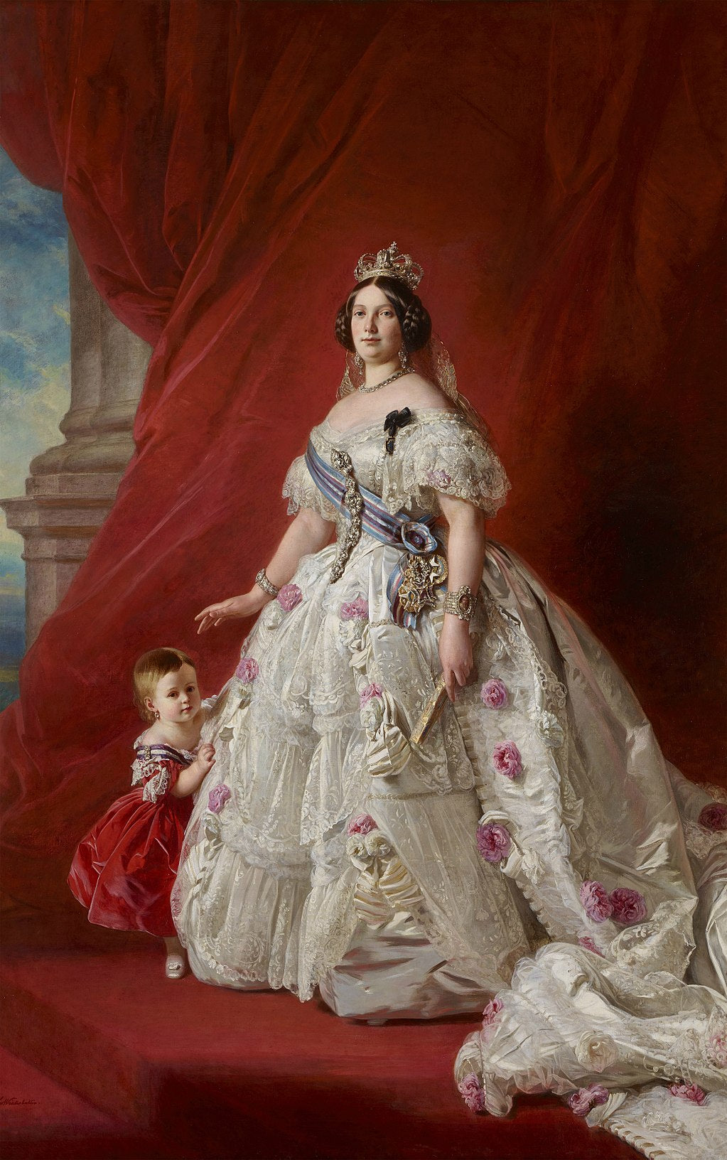 La reine Isabelle II avec la princesse des Asturies - Franz Xaver Winterhalter