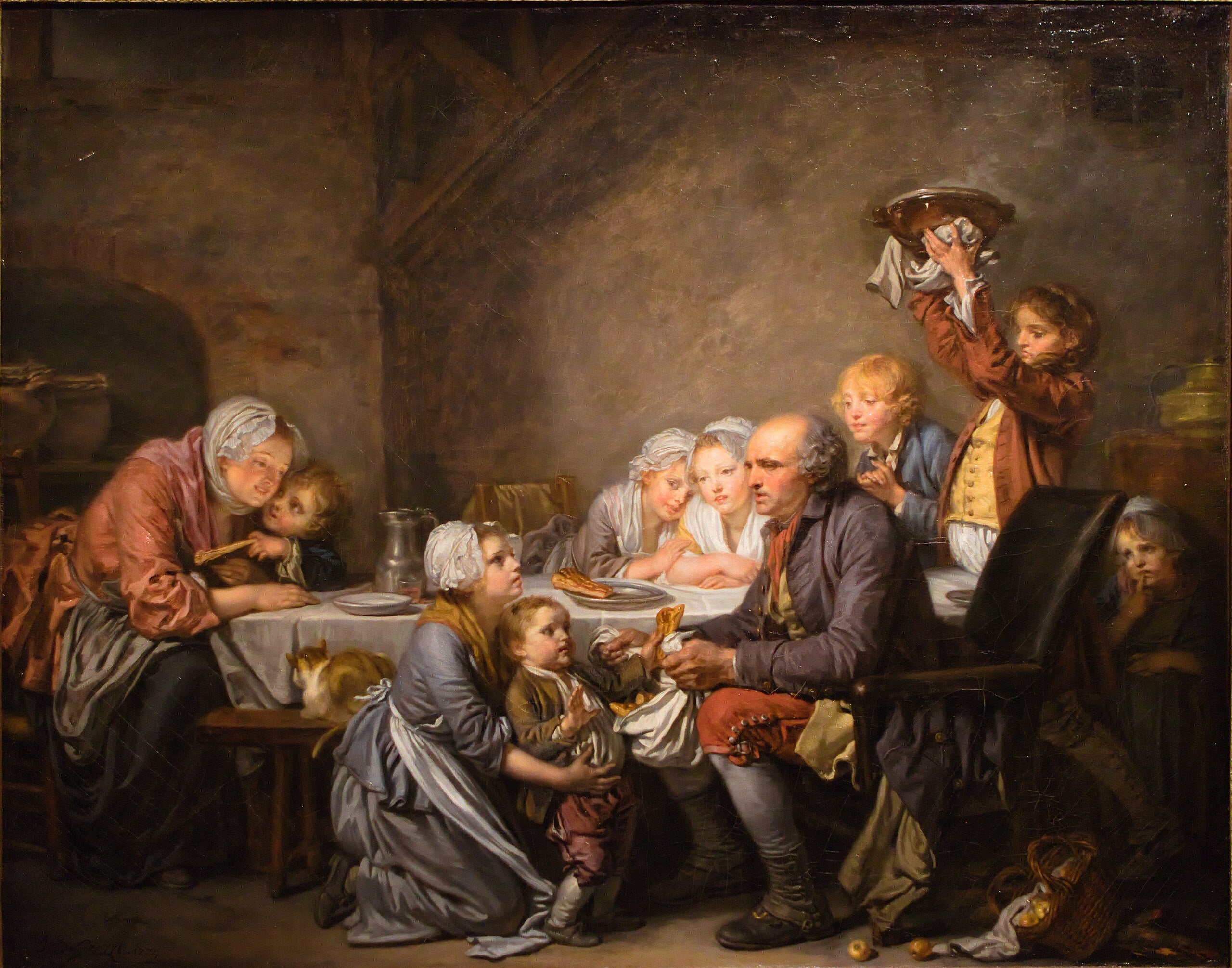 Le Gâteau des rois - Jean-Baptiste Greuze - Alpha Reproduction