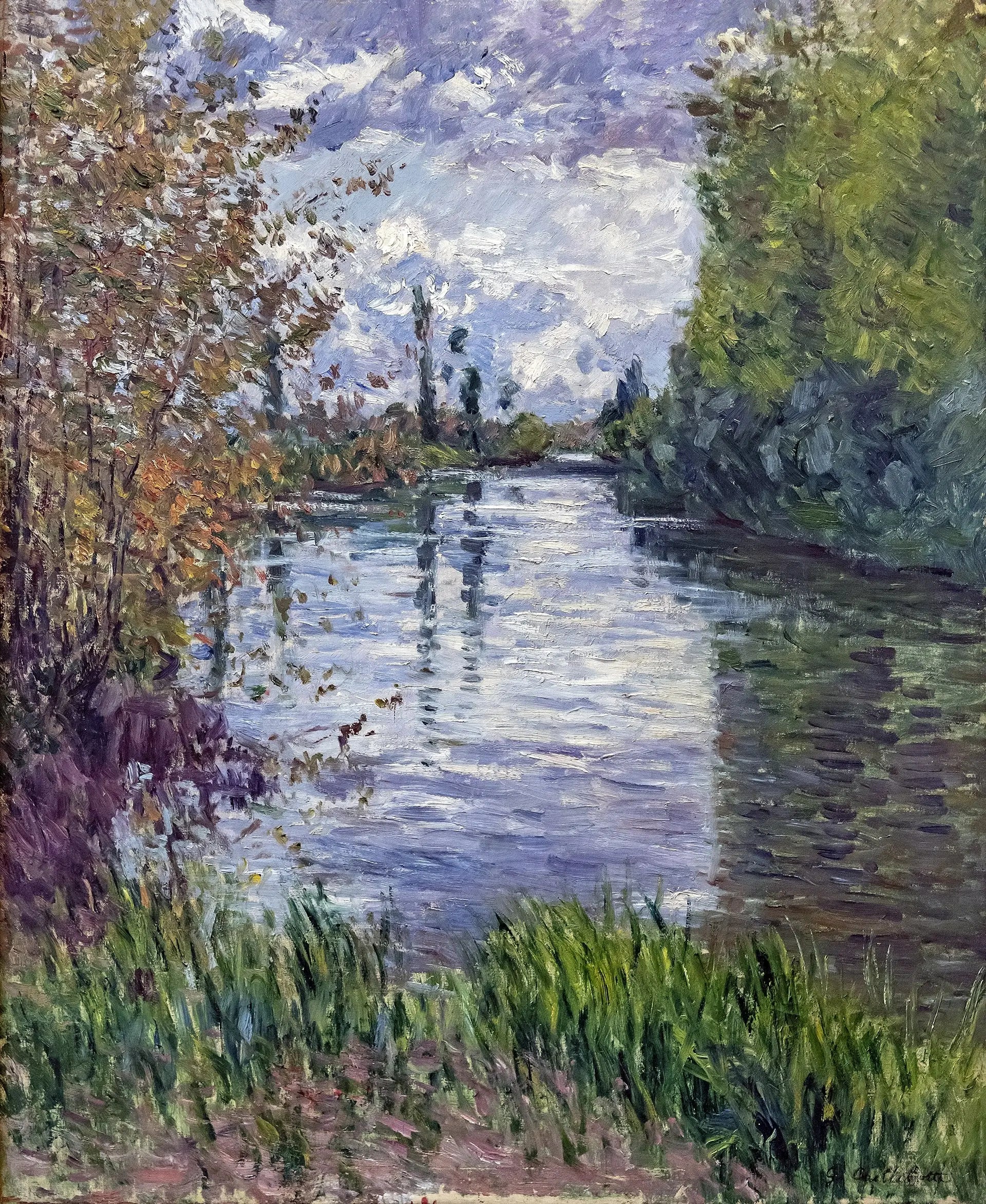 Reproduction du tableau « Le Petit bras de la Seine en automne - Gustave Caillebotte » par Alpha Reproduction en peinture à l’huile