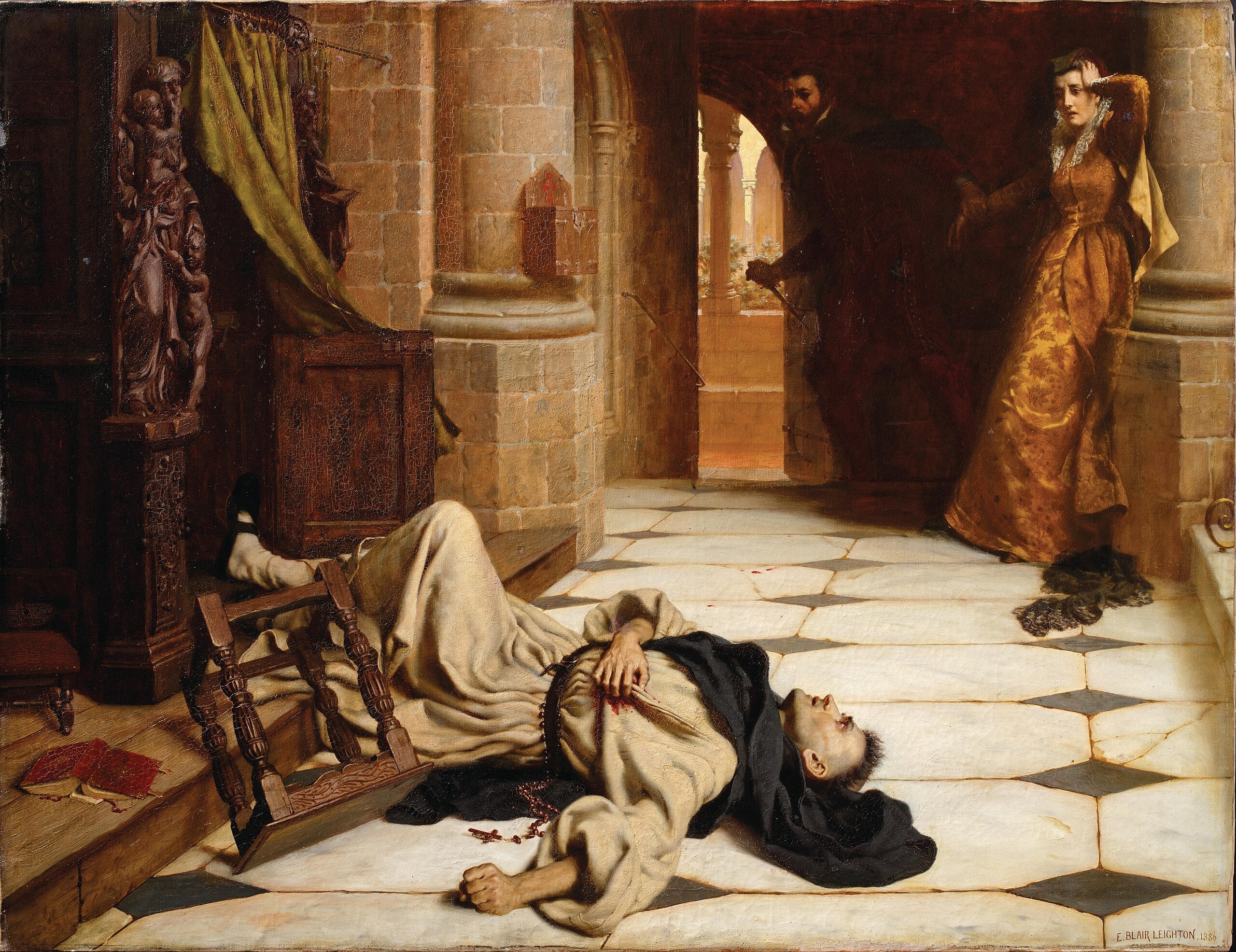 Le confessionnal - Edmund Blair Leighton