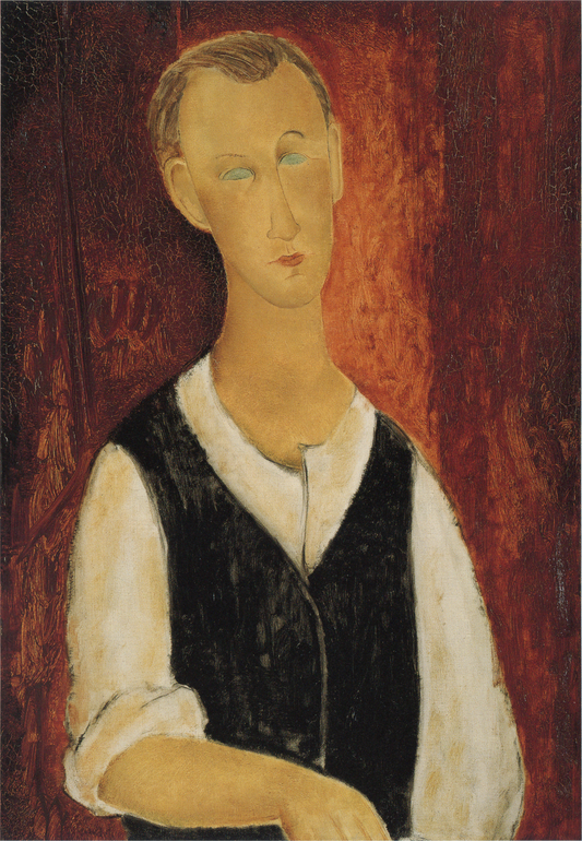 Reproduction du tableau « Le jeune paysan - Amedeo Modigliani » par Alpha Reproduction en peinture à l’huile