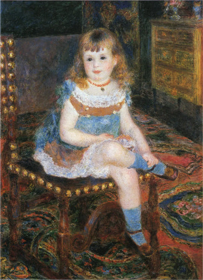 Reproduction du tableau « Mademoiselle Georgette Charpentier assise - Pierre-Auguste Renoir » par Alpha Reproduction en peinture à l’huile
