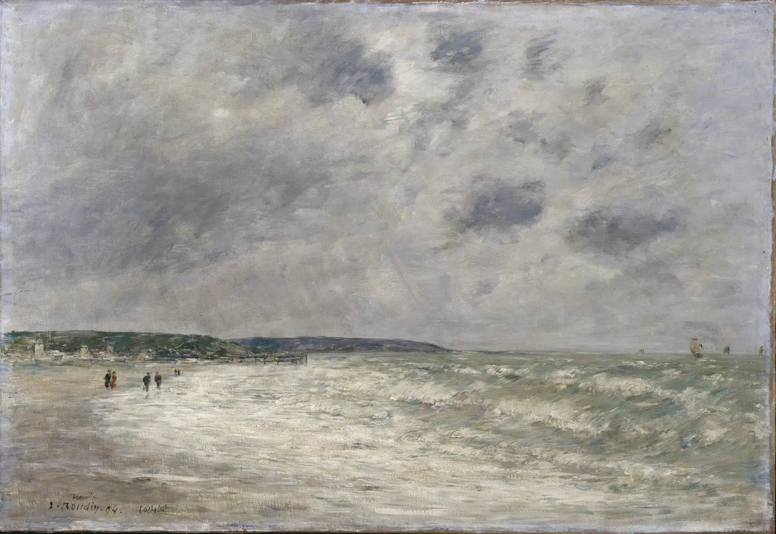 Reproduction du tableau « Marée montante à Deauville - Eugène Boudin » par Alpha Reproduction en peinture à l’huile