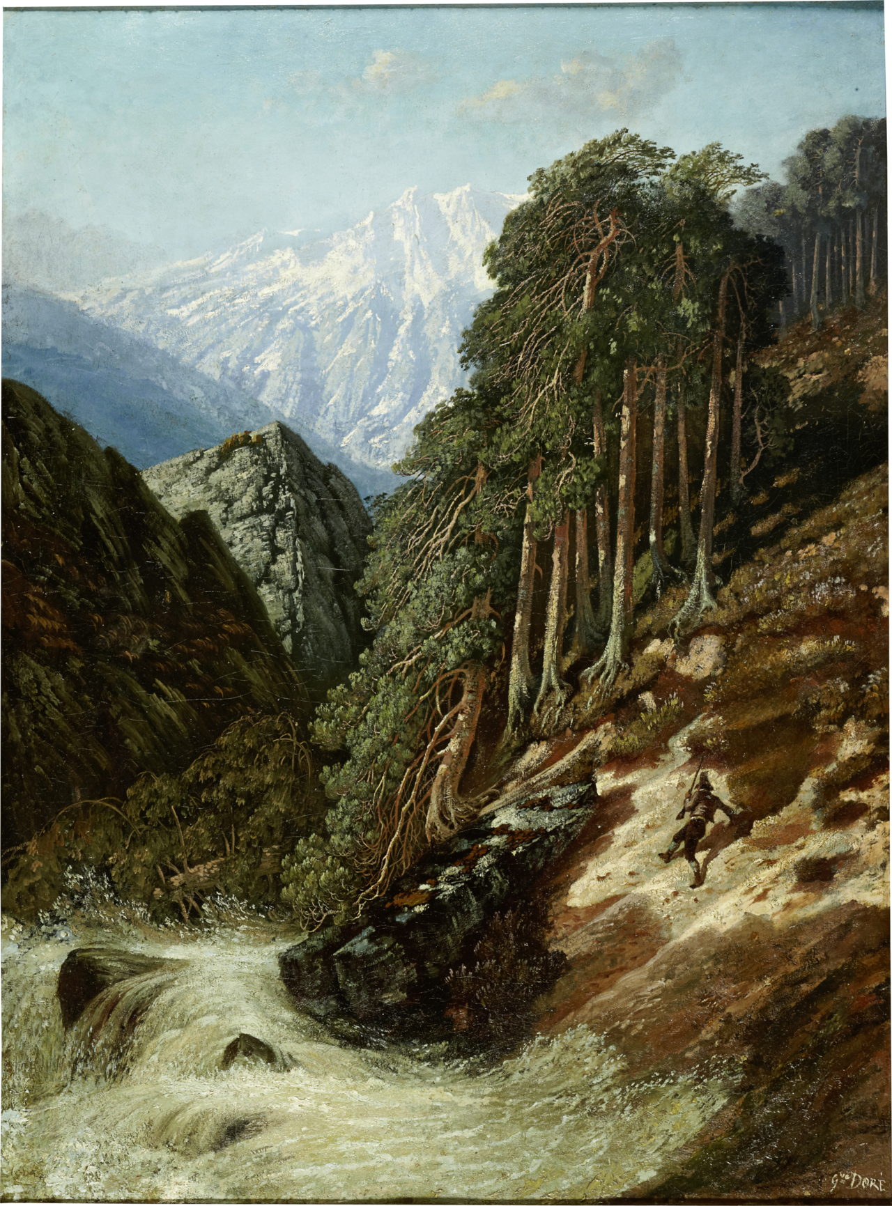 Paysage alpin avec Beck - Gustave Doré