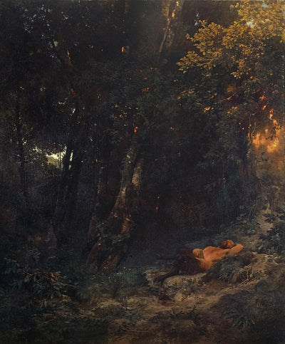 Paysage boisé avec Pan se reposant - Arnold Böcklin - Alpha Reproduction