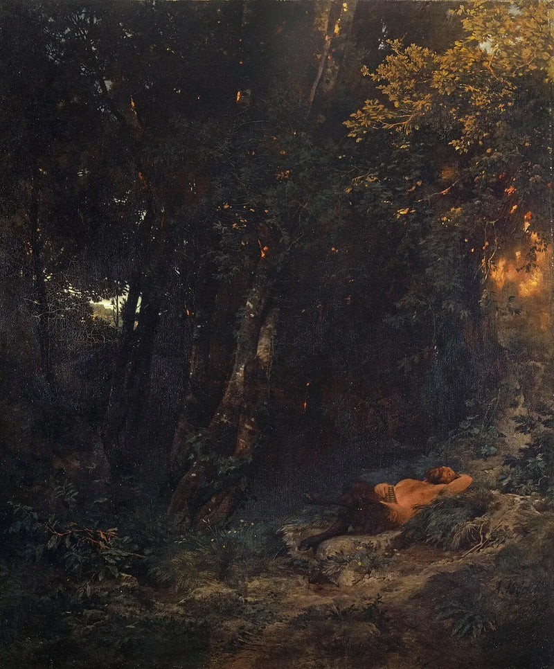 アーノルド・ベックリンによる木々の風景と休息するパン

Source:
Paysage boisé avec Pan se reposant - Arnold Böcklin