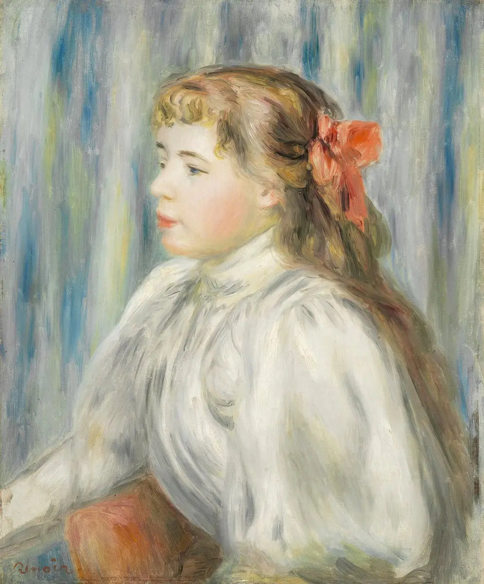 Reproduction du tableau « Portrait d'une jeune femme - Pierre-Auguste Renoir » par Alpha Reproduction en peinture à l’huile