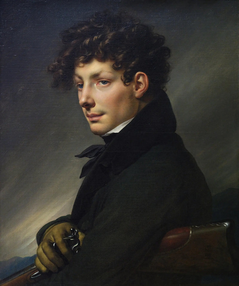 若い男性の狩人の肖像 - アンヌ＝ルイ・ジロデ

Source:
Portrait de jeune homme en chasseur - Anne-Louis Girodet