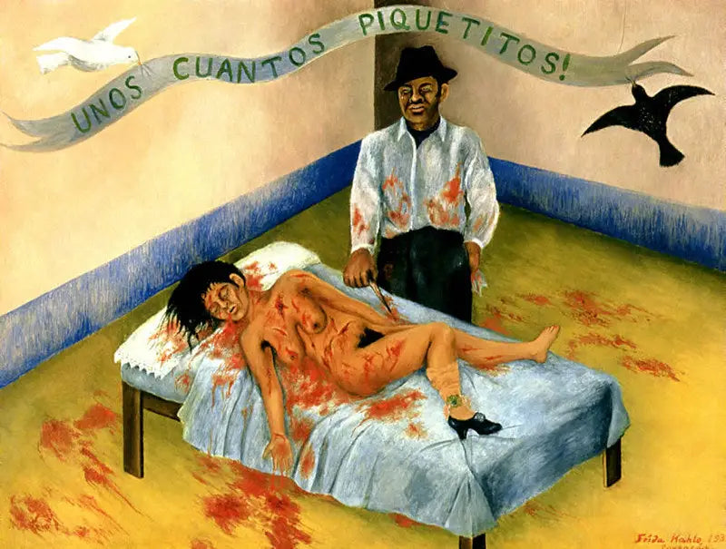 Reproduction du tableau « Quelques petites piqûres - Frida Kahlo » par Alpha Reproduction en peinture à l’huile