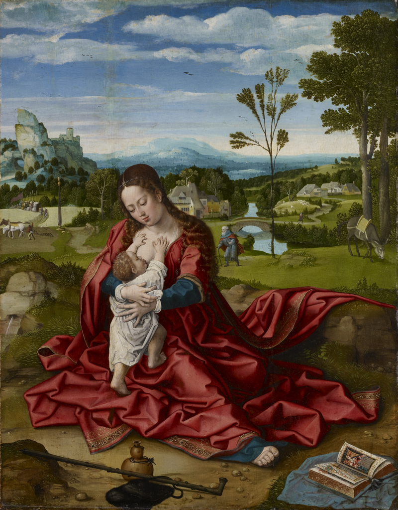 Reposez-vous pendant le vol vers l'Égypte - Bernard van Orley