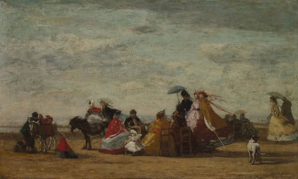 Reproduction du tableau « Scène de plage - Eugène Boudin » par Alpha Reproduction en peinture à l’huile