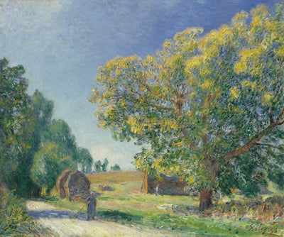 Reproduction du tableau « Une clairière forestière - Alfred Sisley » par Alpha Reproduction en peinture à l’huile