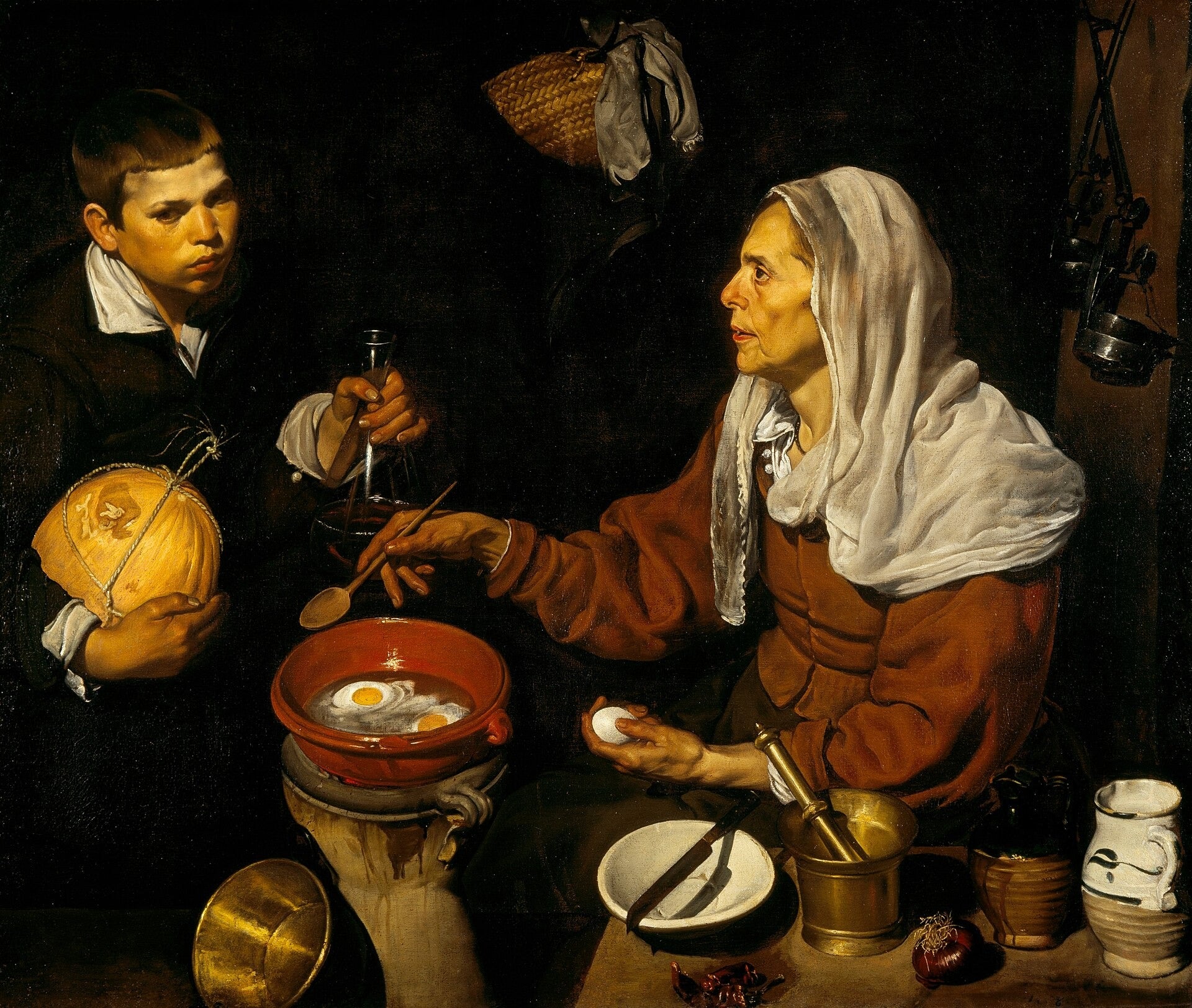 Vieille faisant frire des œufs - Diego Velázquez