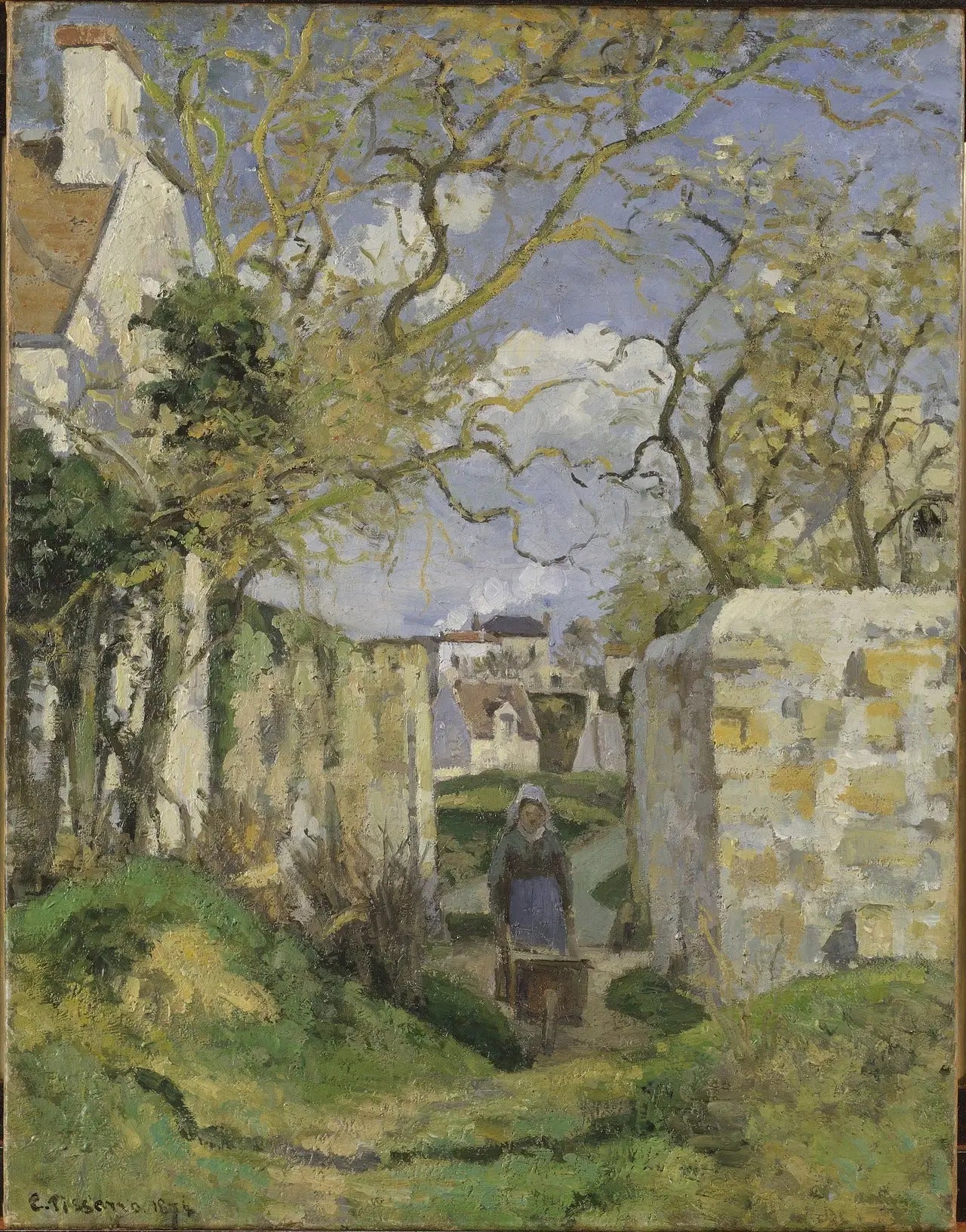 Reproduction du tableau « maison Rondest, Pontoise - Camille Pissarro » par Alpha Reproduction en peinture à l’huile