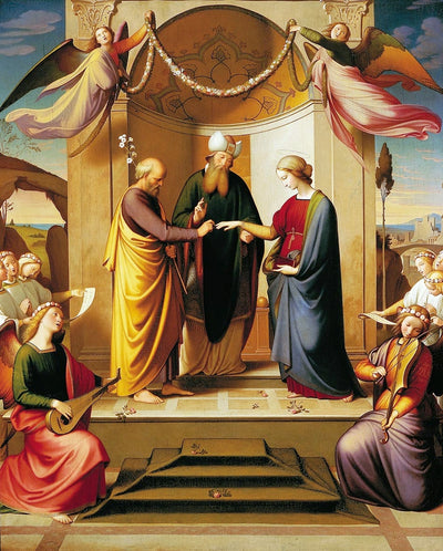 Mariage de la Vierge (Sposalizio). - Johann Friedrich Overbeck - Alpha Reproduction