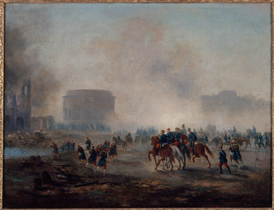 La Villette cernée par les troupes versaillaises, mai 1871. - Gustave Boulanger