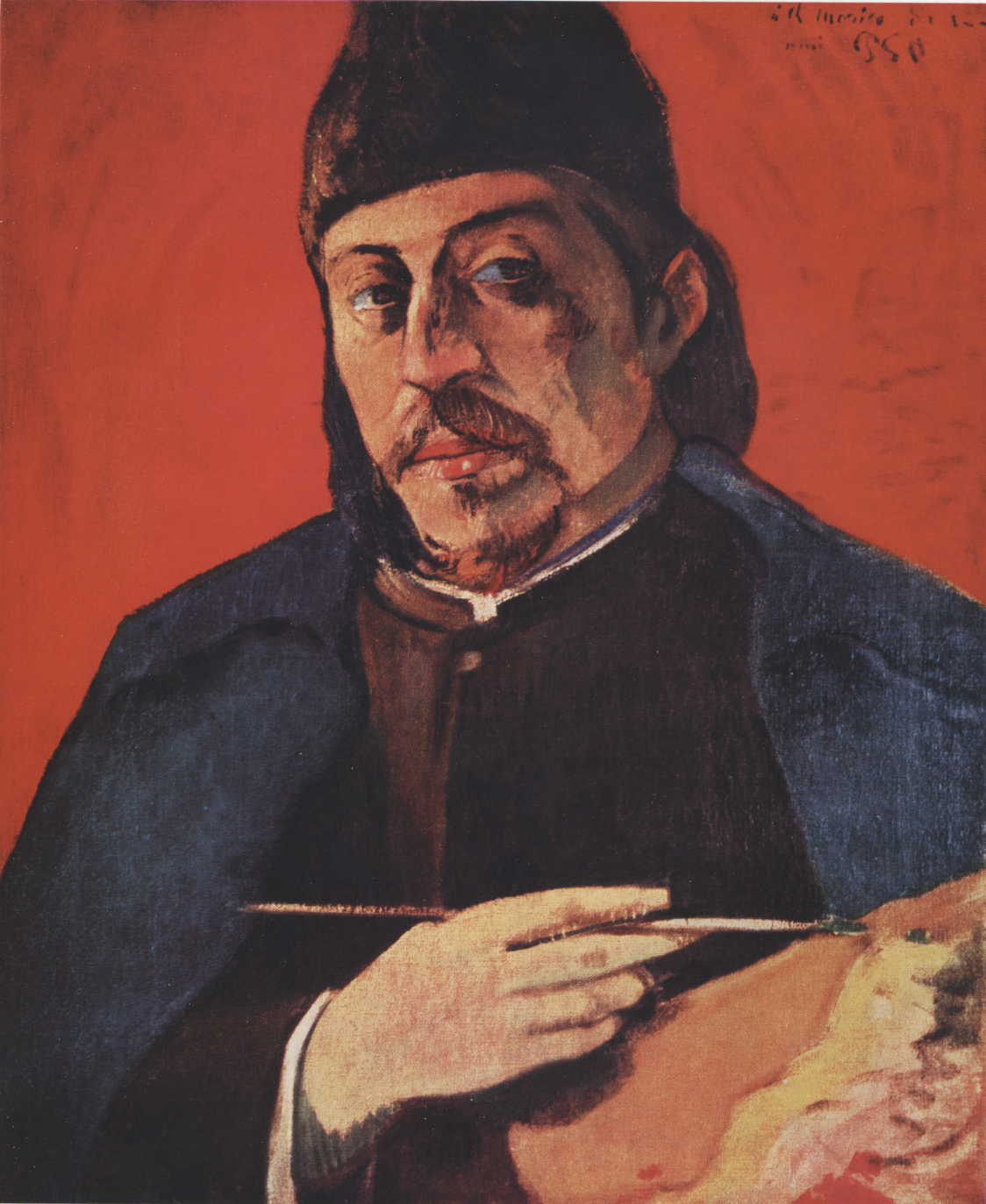 Reproduction du tableau « Autoportrait à la palette - Paul Gauguin » par Alpha Reproduction en peinture à l’huile