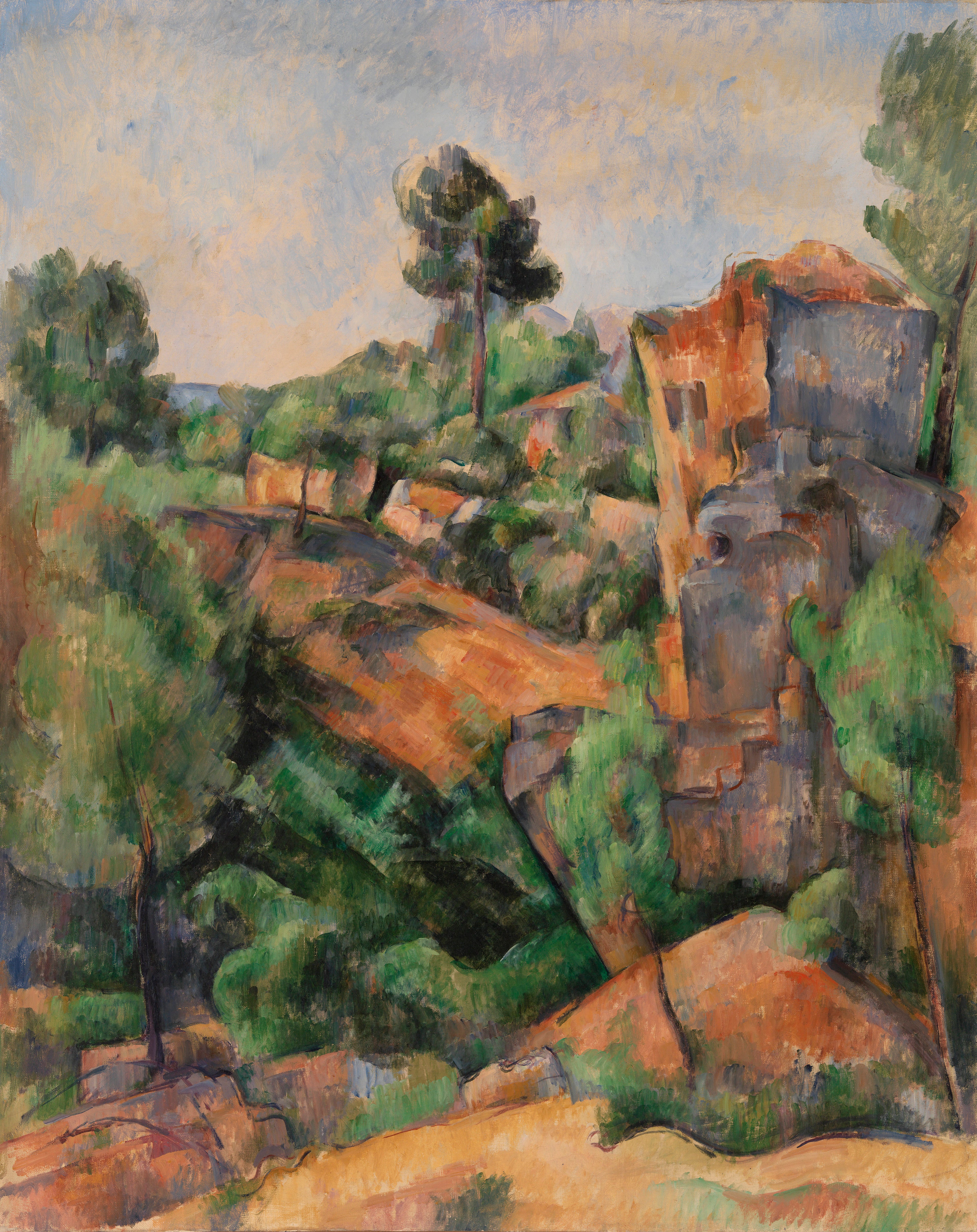 Reproduction du tableau « La carrière de Bibémus - Paul Cézanne » par Alpha Reproduction en peinture à l’huile