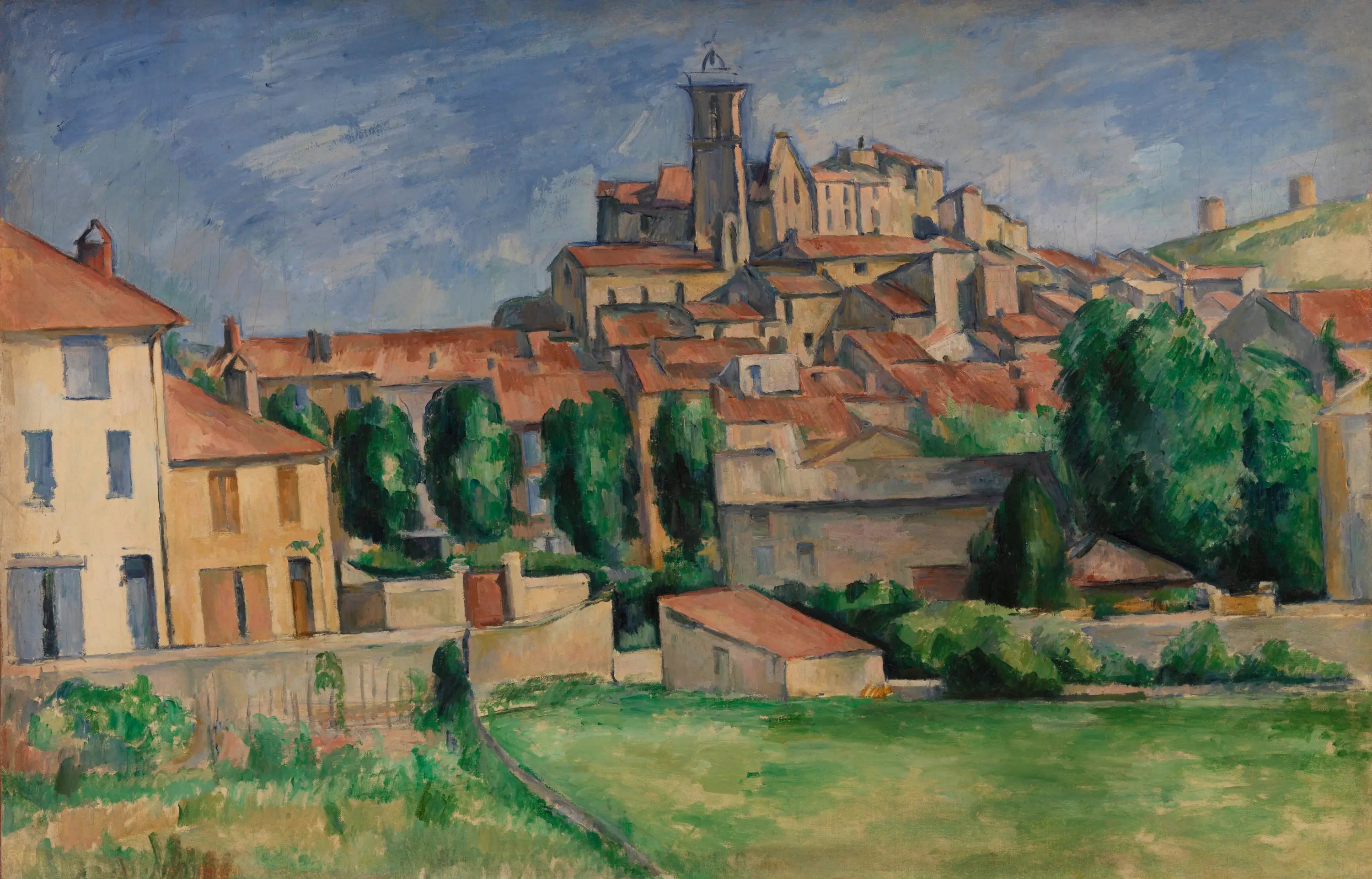 Reproduction du tableau « Gardanne (vue horizontale). - Paul Cézanne » par Alpha Reproduction en peinture à l’huile