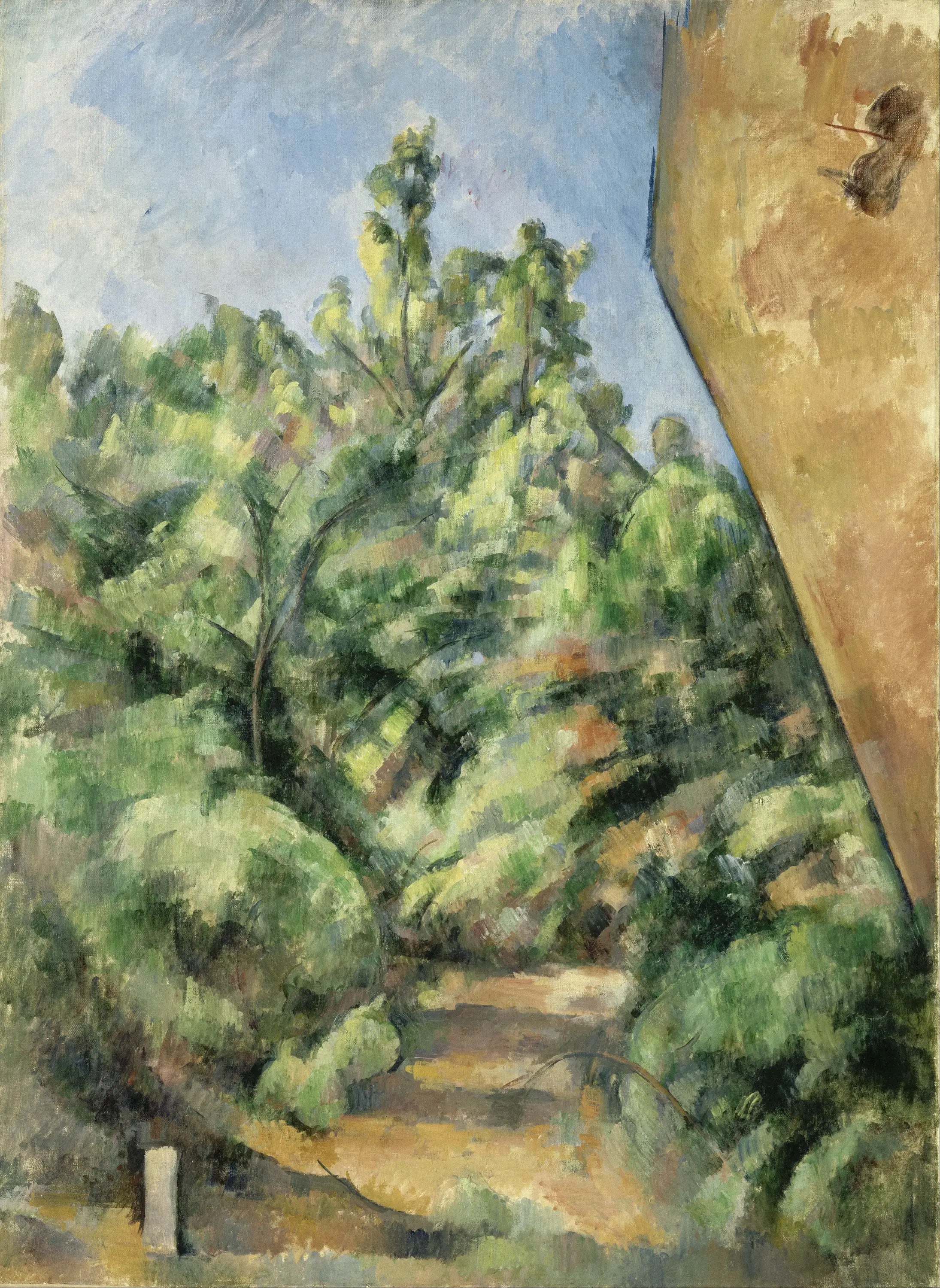 Reproduction du tableau « Le Rocher rouge - Paul Cézanne » par Alpha Reproduction en peinture à l’huile