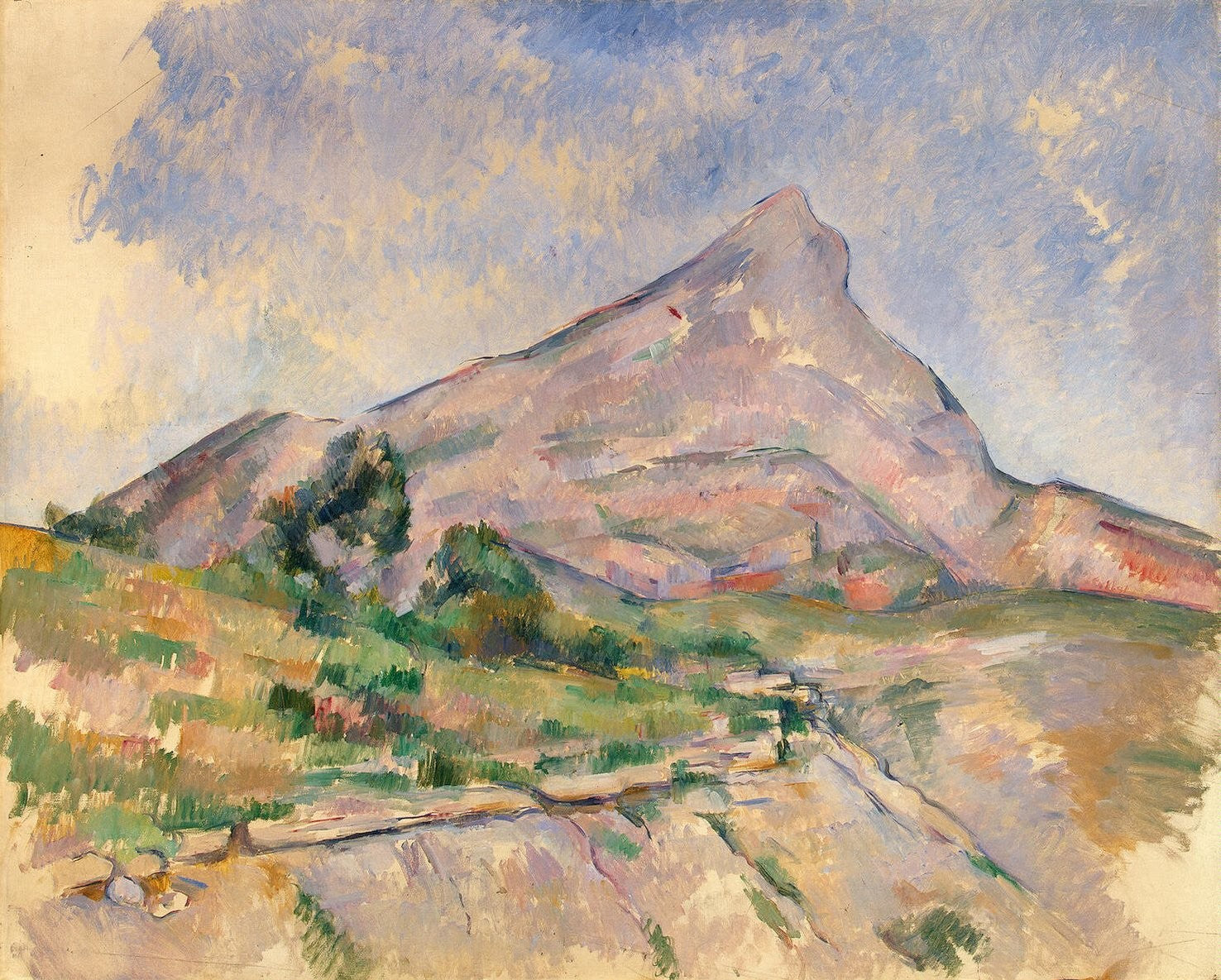 Reproduction du tableau « La Montagne Sainte-Victoire vue des Infernets - Paul Cézanne » par Alpha Reproduction en peinture à l’huile