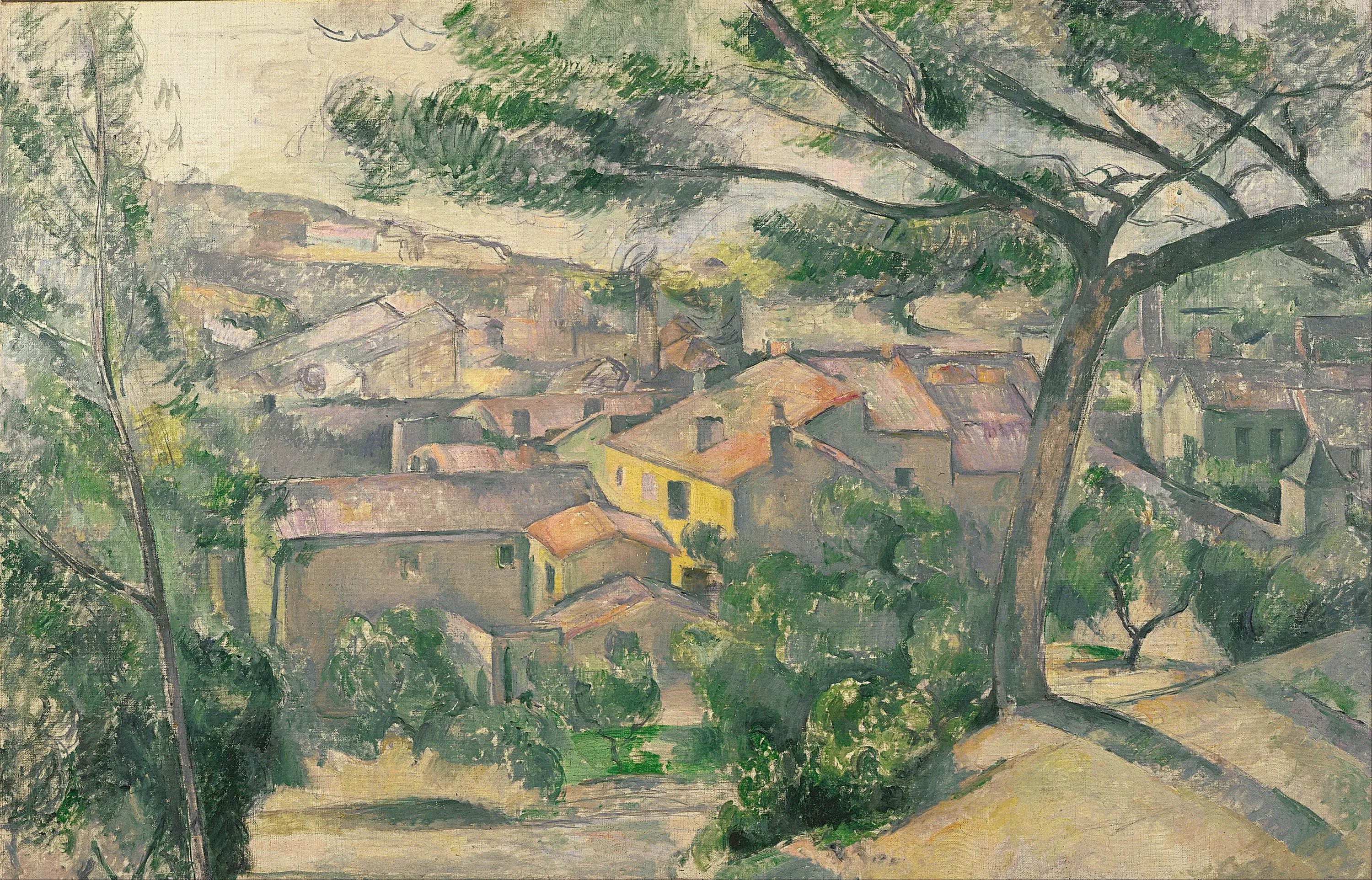Reproduction du tableau « L'Estaque le matin, vu à contre-jour - Paul Cézanne » par Alpha Reproduction en peinture à l’huile