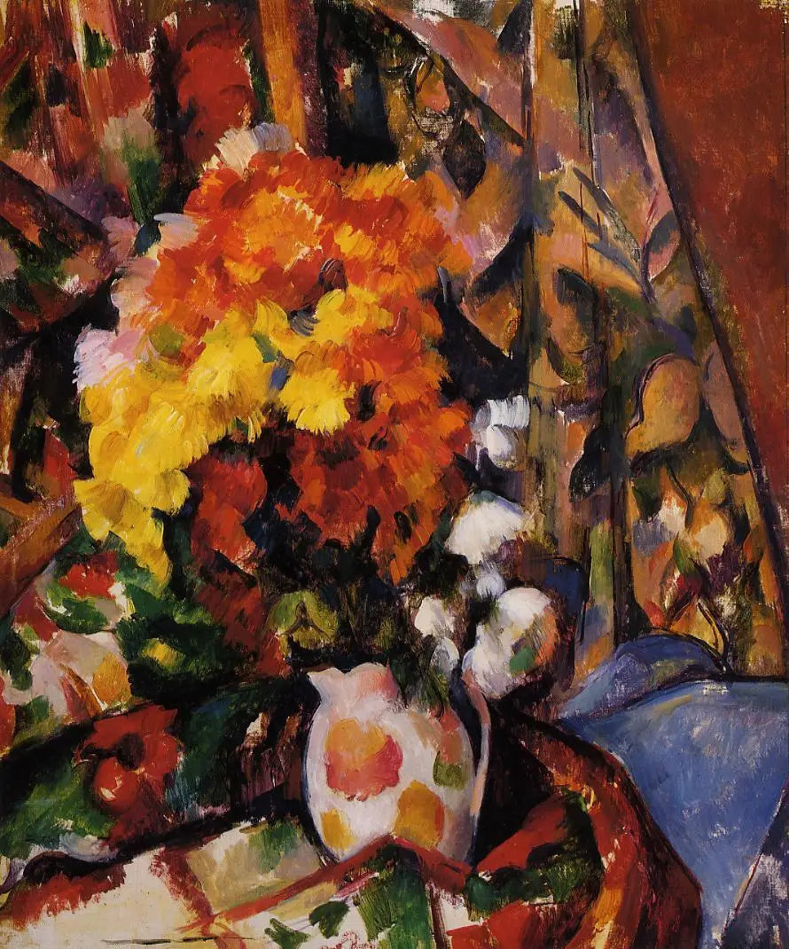 Reproduction du tableau « Vase fleuri - Paul Cézanne » par Alpha Reproduction en peinture à l’huile