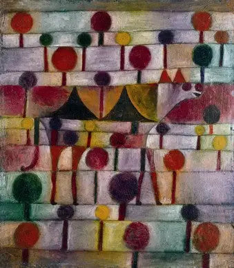 Chameau (dans un paysage rythmé avec des arbres) - Paul Klee - Alpha Reproduction