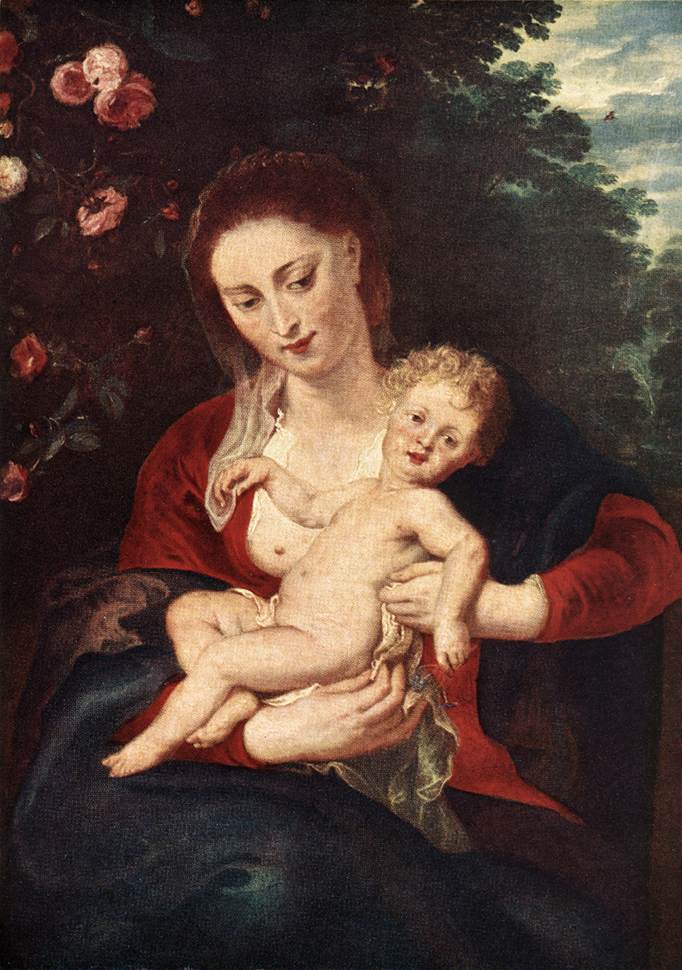 Vierge à l'Enfant avec pervenche - Jan Brueghel l'Ancien