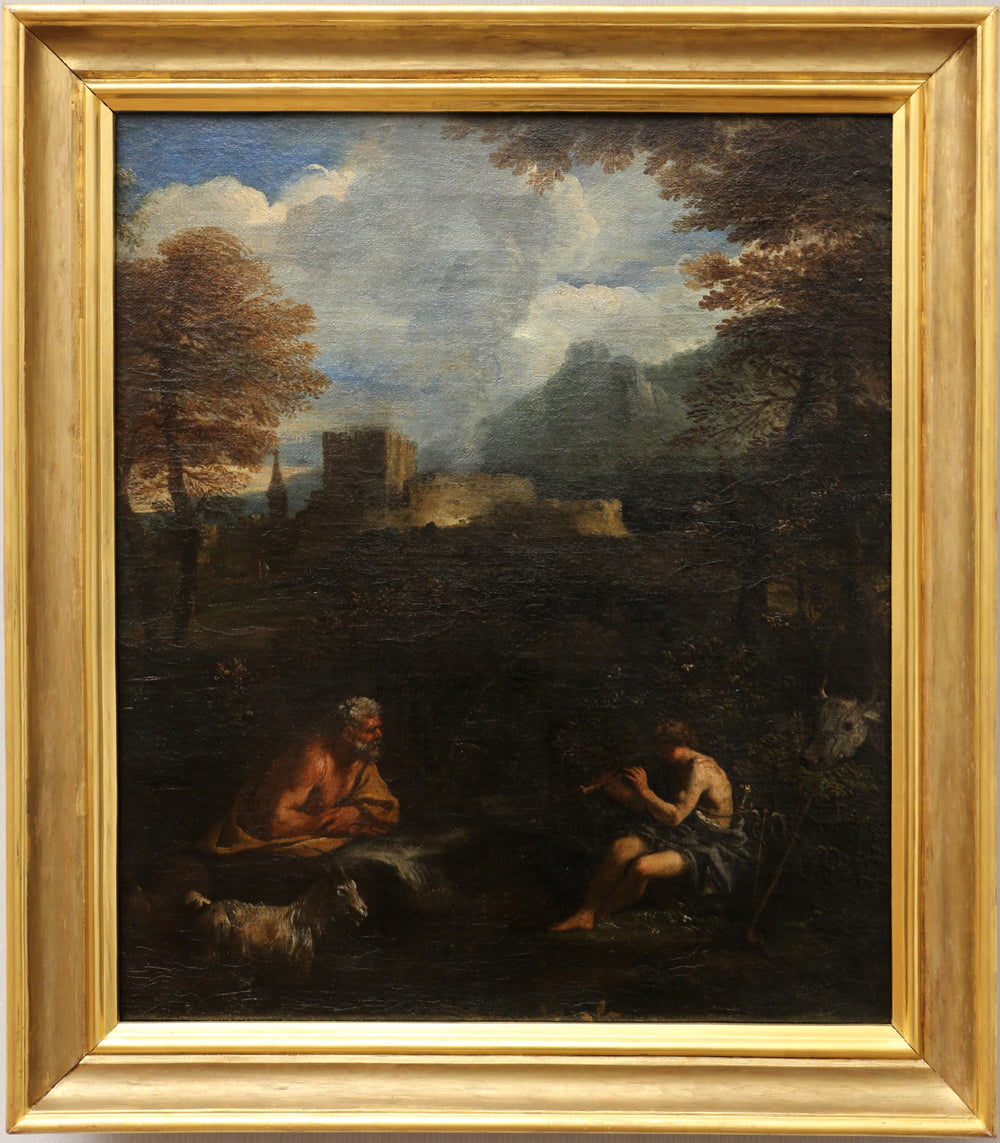 Mercure et Argus (Gemäldegalerie) - Pier Francesco Mola image 1 reproduction d’œuvre d’art à l’huile
