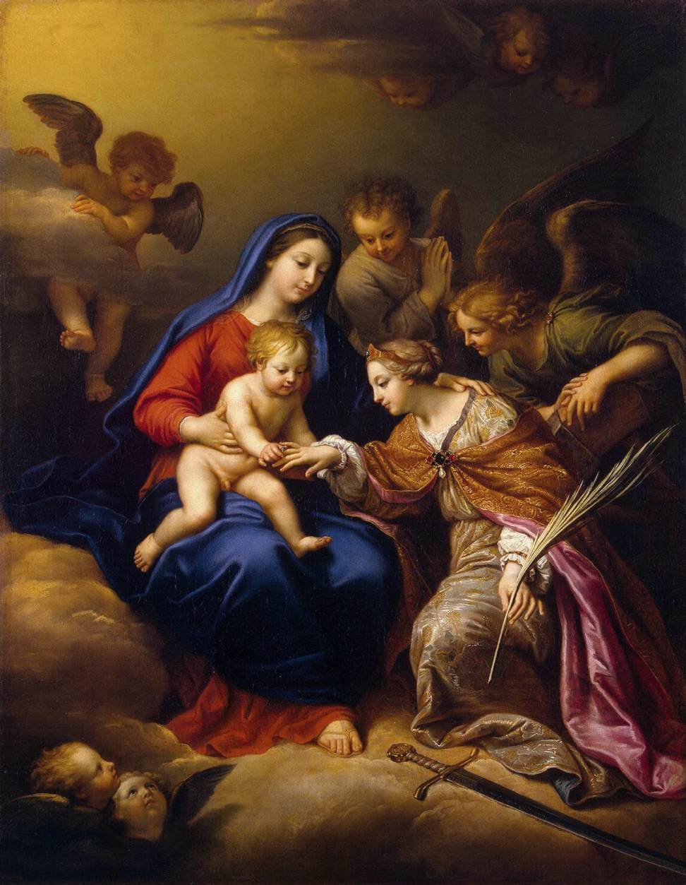 Le Mariage mystique de sainte Catherine (musée de l'Ermitage) - Pierre Mignard