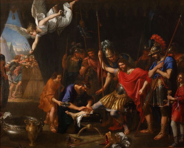 Godefroy de Bouillon soigné par un ange - Pierre Mignard