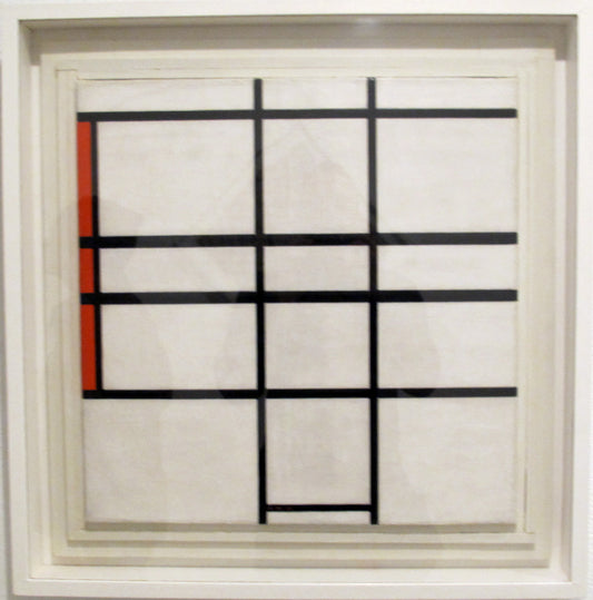 Reproduction du tableau « Composition avec du blanc et du rouge - Piet Mondrian » par Alpha Reproduction en peinture à l’huile