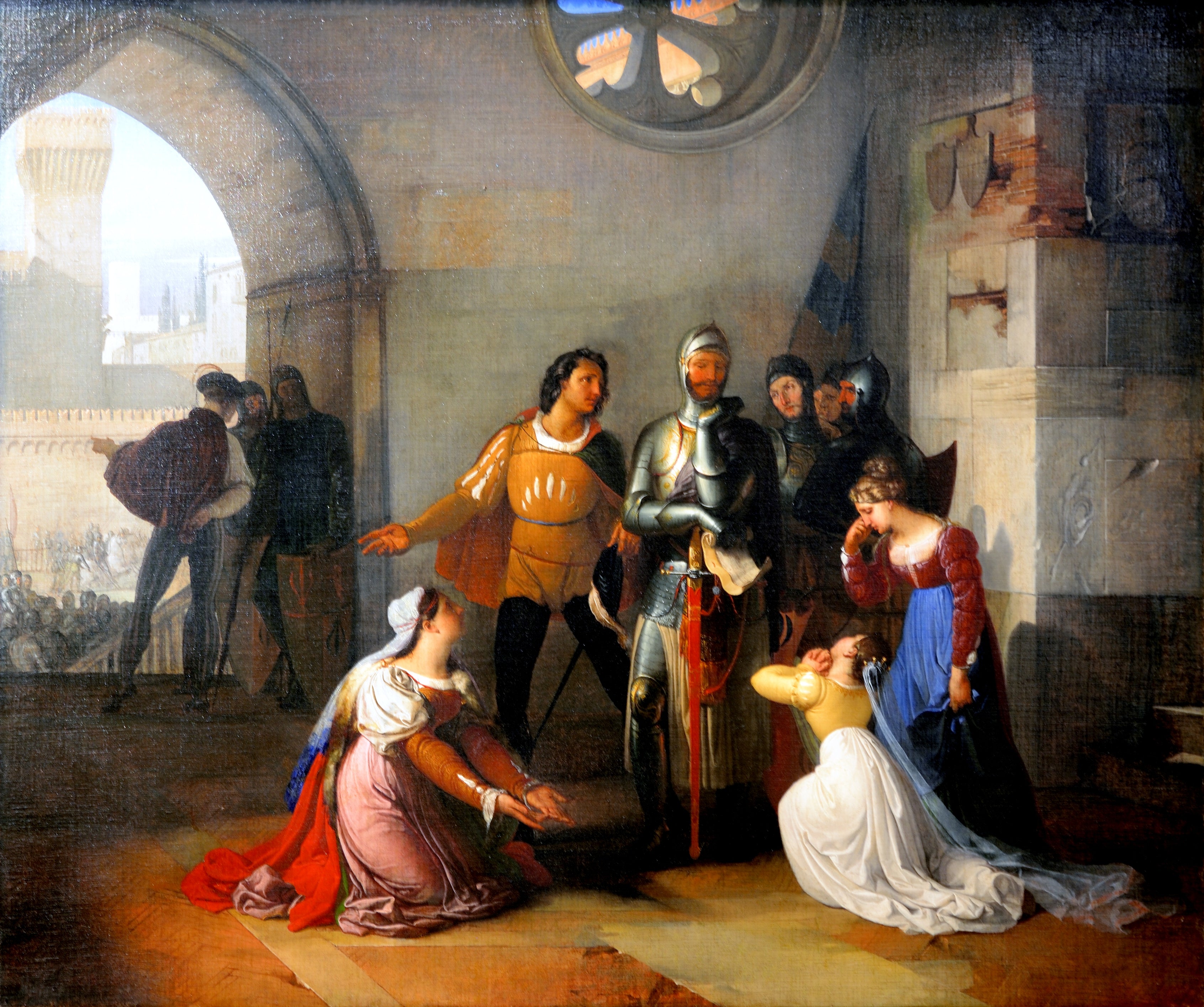 Pietro Rossi appelé à commander l'armée vénitienne. - Francesco Hayez