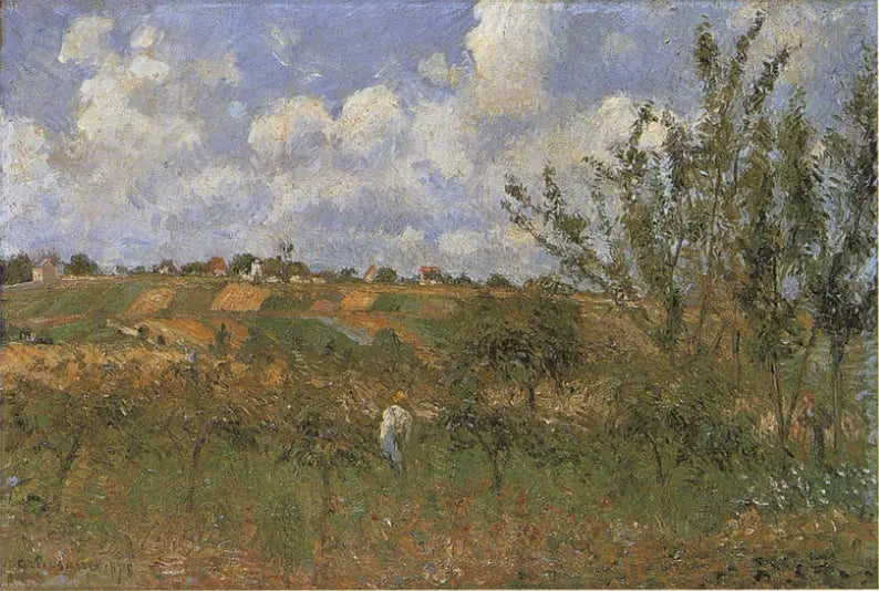 Reproduction du tableau « Vue depuis la côte des Gratte-Coqs, Pontoise - Camille Pissarro » par Alpha Reproduction en peinture à l’huile