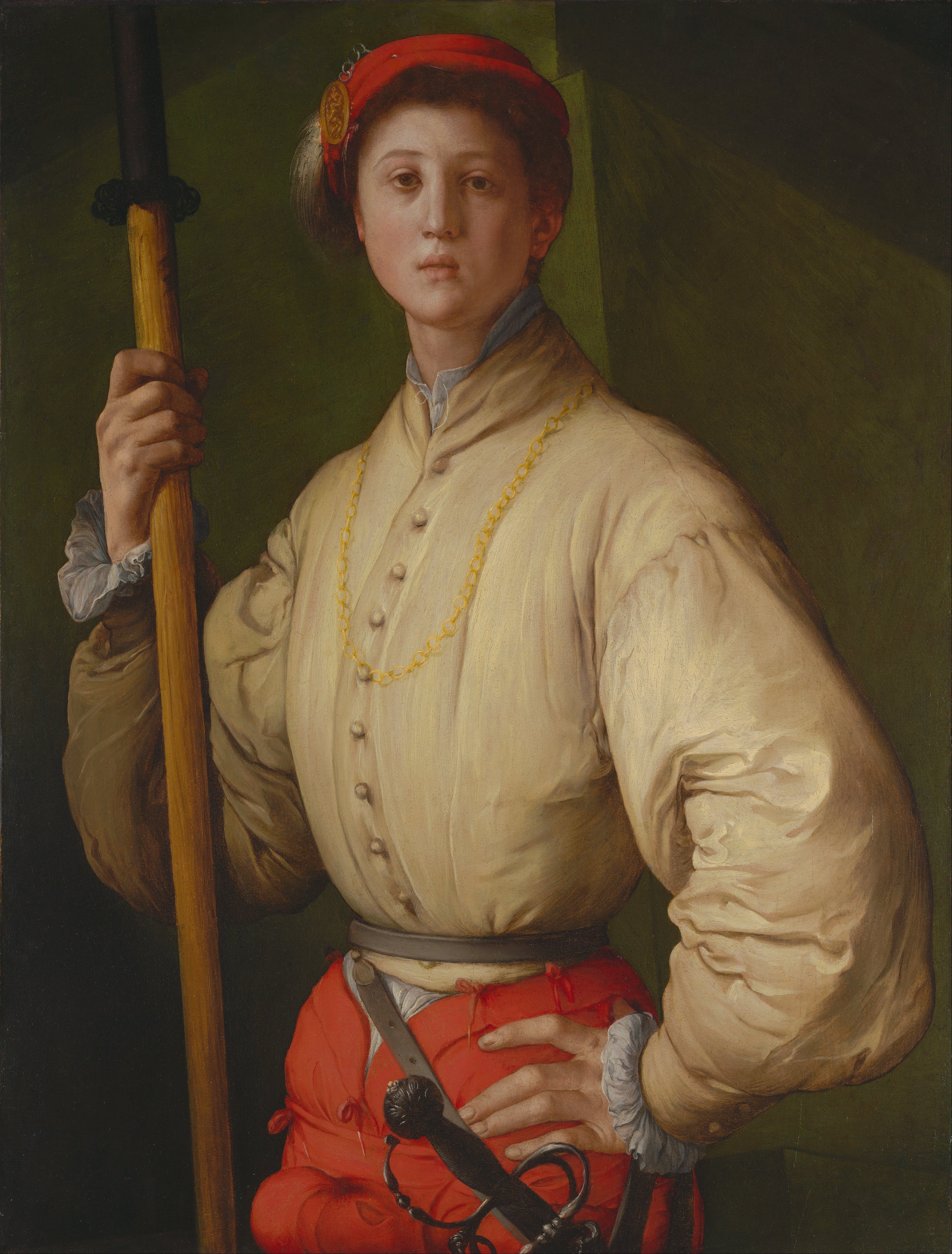 Portrait d'un hallebardier - Pontormo