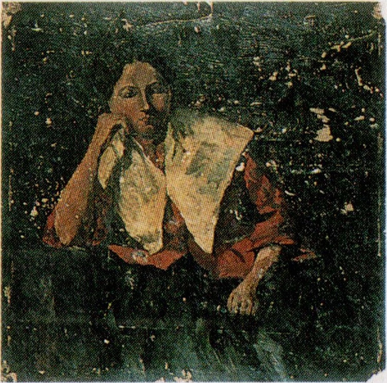 Portrait d'une femme en col blanc - Theo van Doesburg