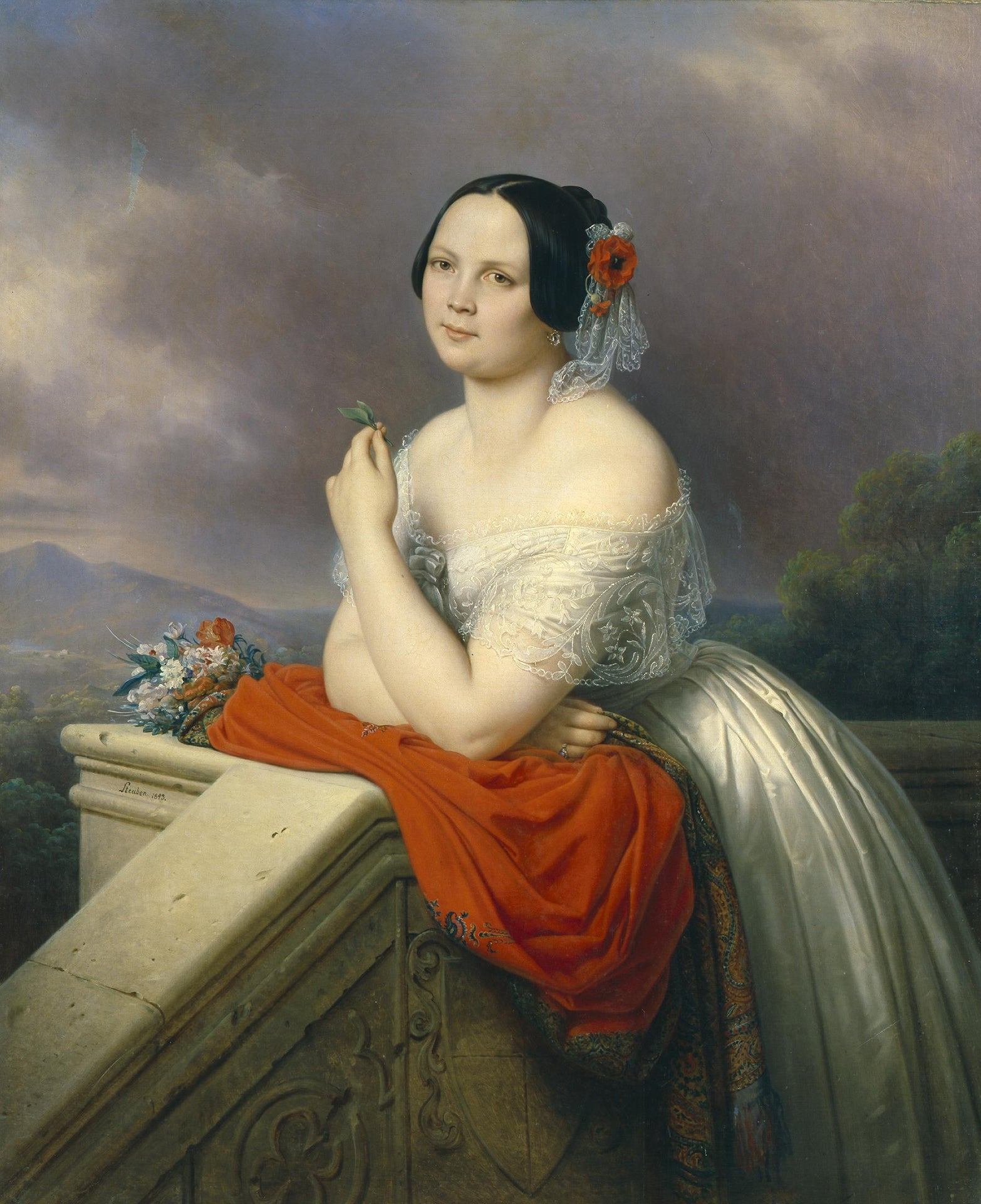 Portrait d'une jeune femme - Charles de Steuben