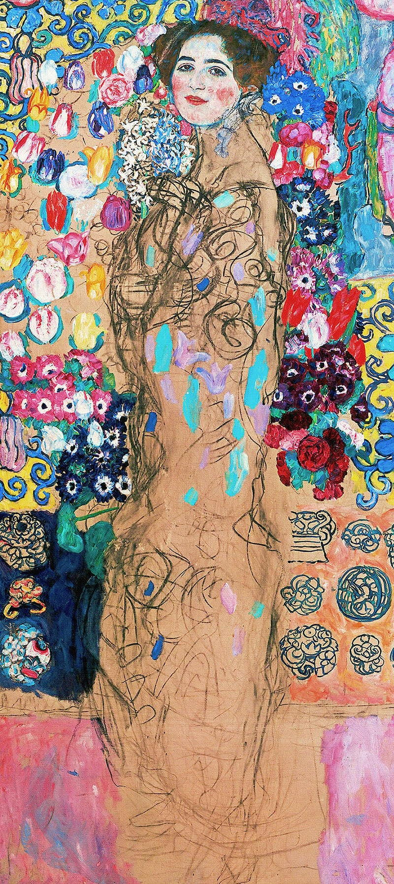 🌸🎨 マリア・ムンクの肖像（未完成） – グスタフ・クリムト（1917年頃–1918年頃）
