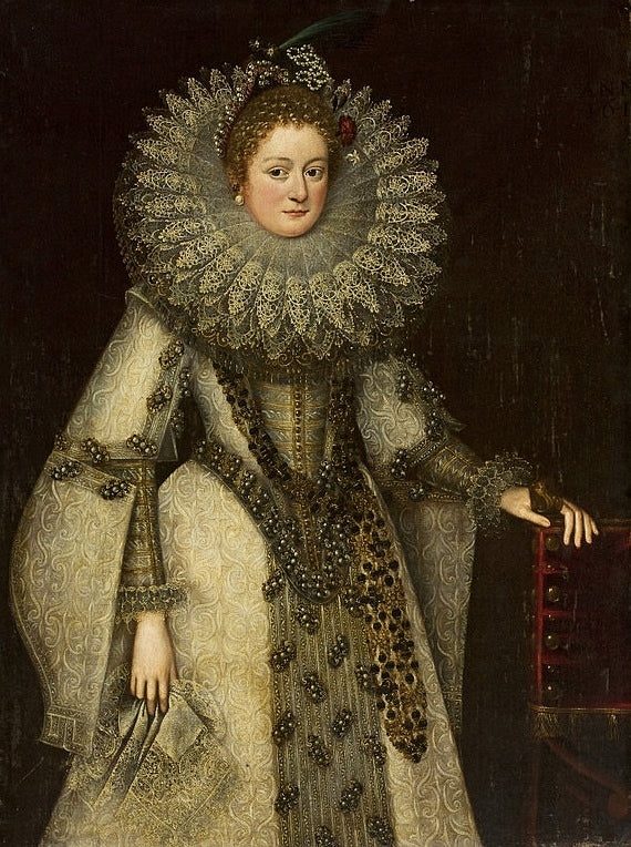 Portrait d'une dame habillée à l'espagnole. - Frans Pourbus the Younger