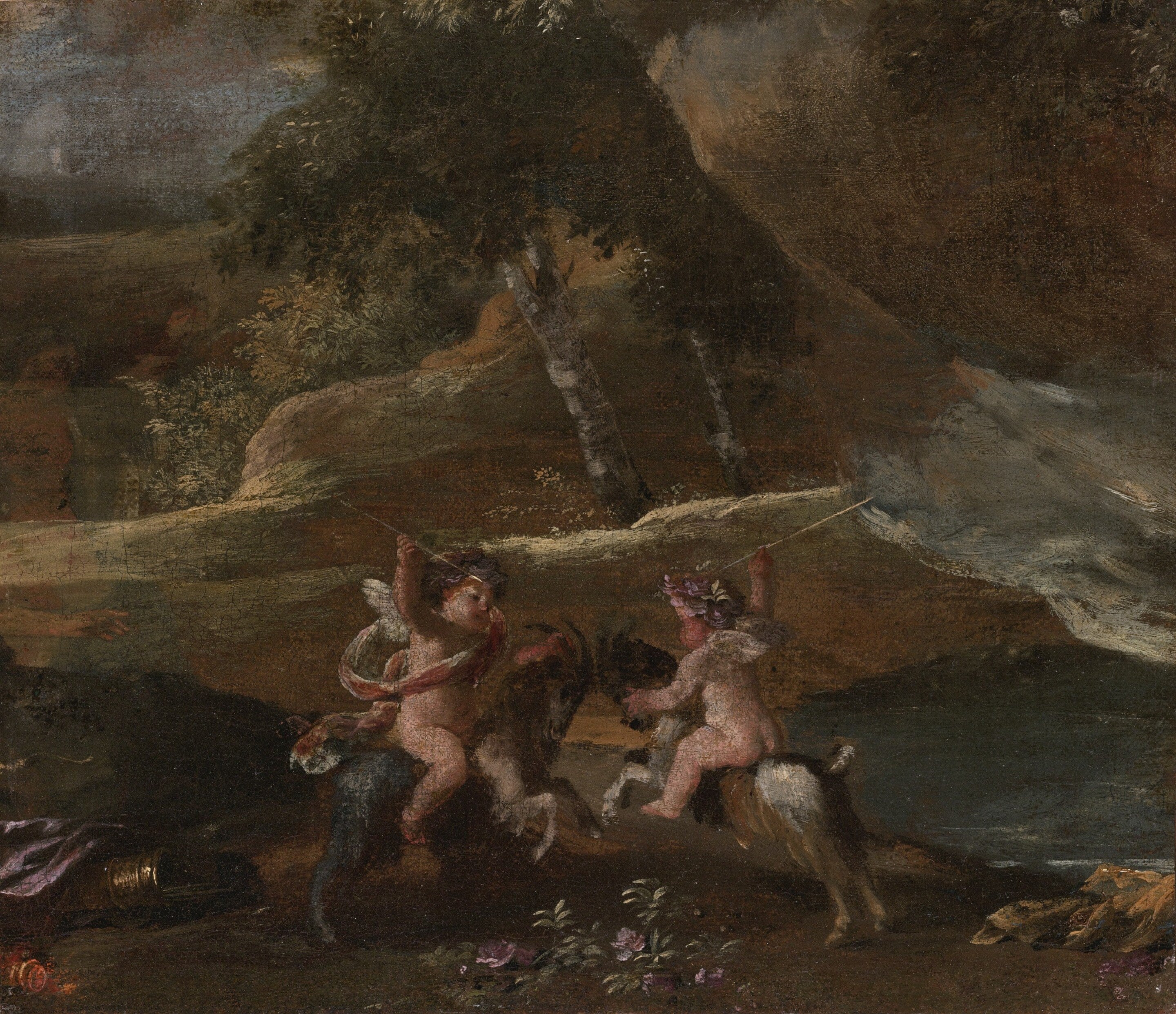 Amours chevauchant des boucs - Nicolas Poussin