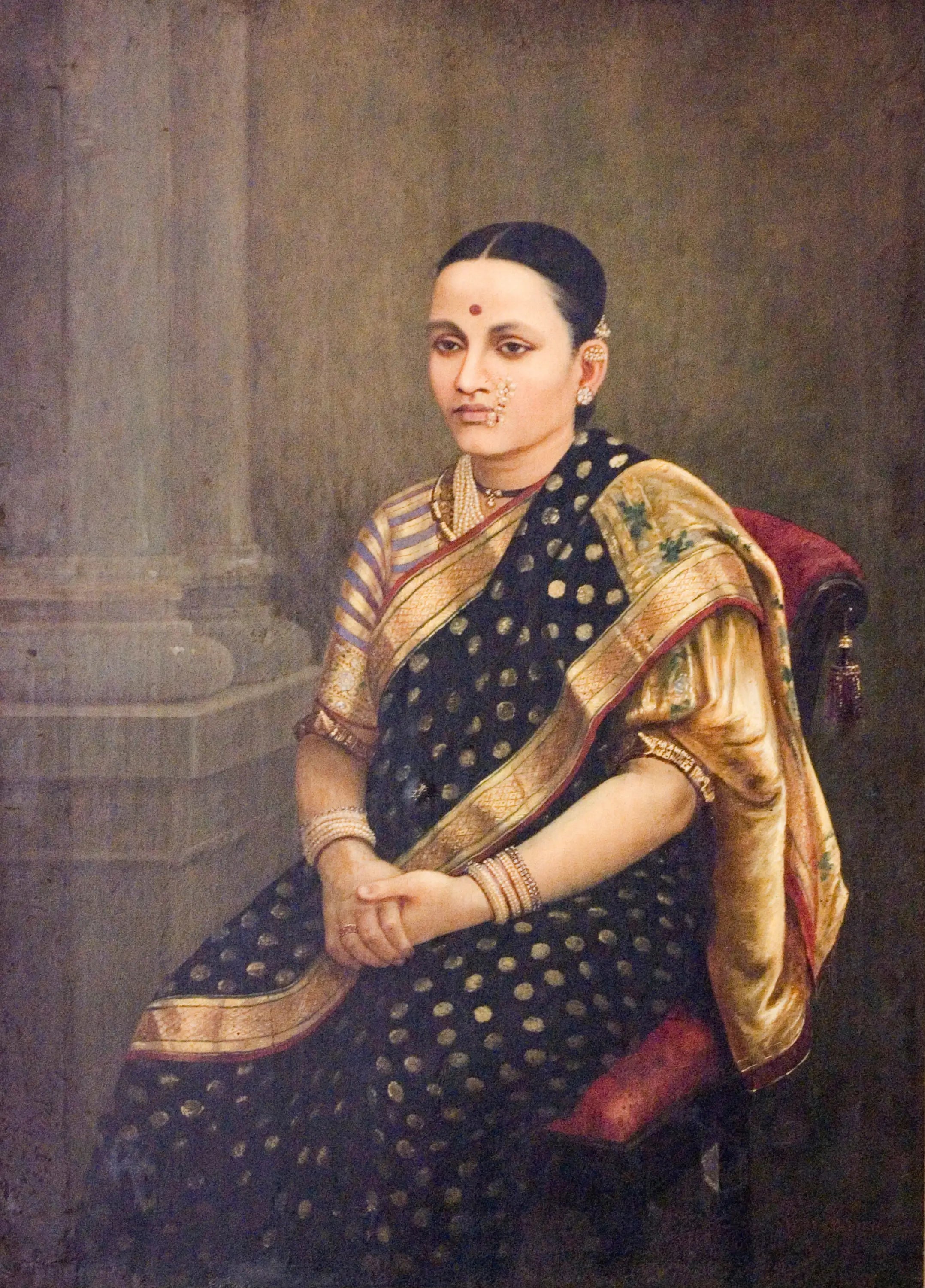 Portrait d’une dame - Ravi Varmâ - Alpha Reproduction