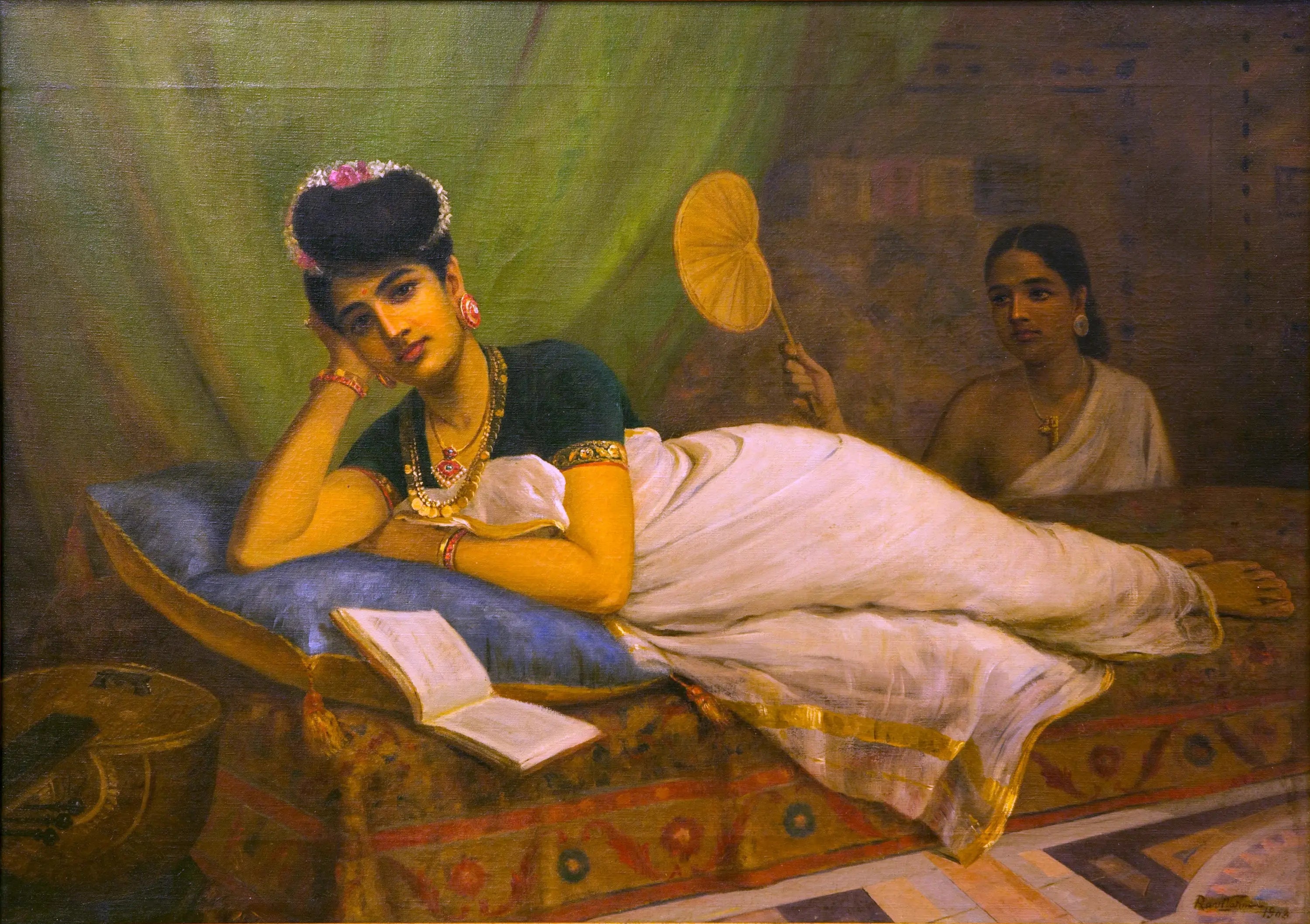 Femme allongée - Ravi Varmâ - Alpha Reproduction