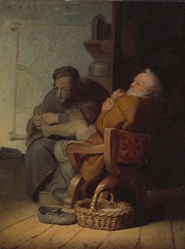 Reproduction du tableau « L'opération du pied - Rembrandt » par Alpha Reproduction en peinture à l’huile