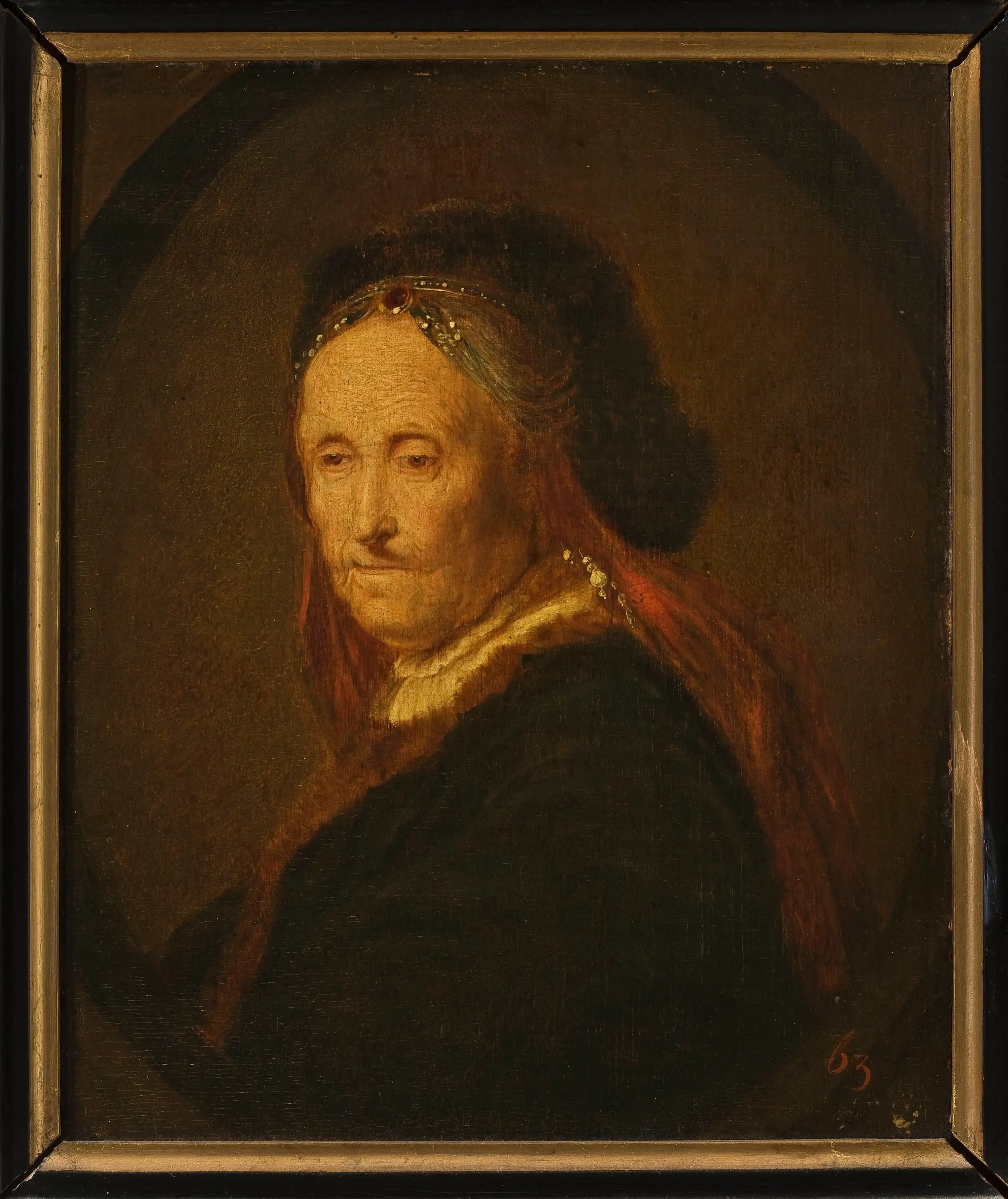 Reproduction du tableau « Portrait de la mère de Rembrandt (?) - Rembrandt » par Alpha Reproduction en peinture à l’huile