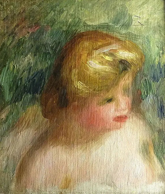 Reproduction du tableau « Portrait en buste d'une jeune femme - Pierre-Auguste Renoir » par Alpha Reproduction en peinture à l’huile
